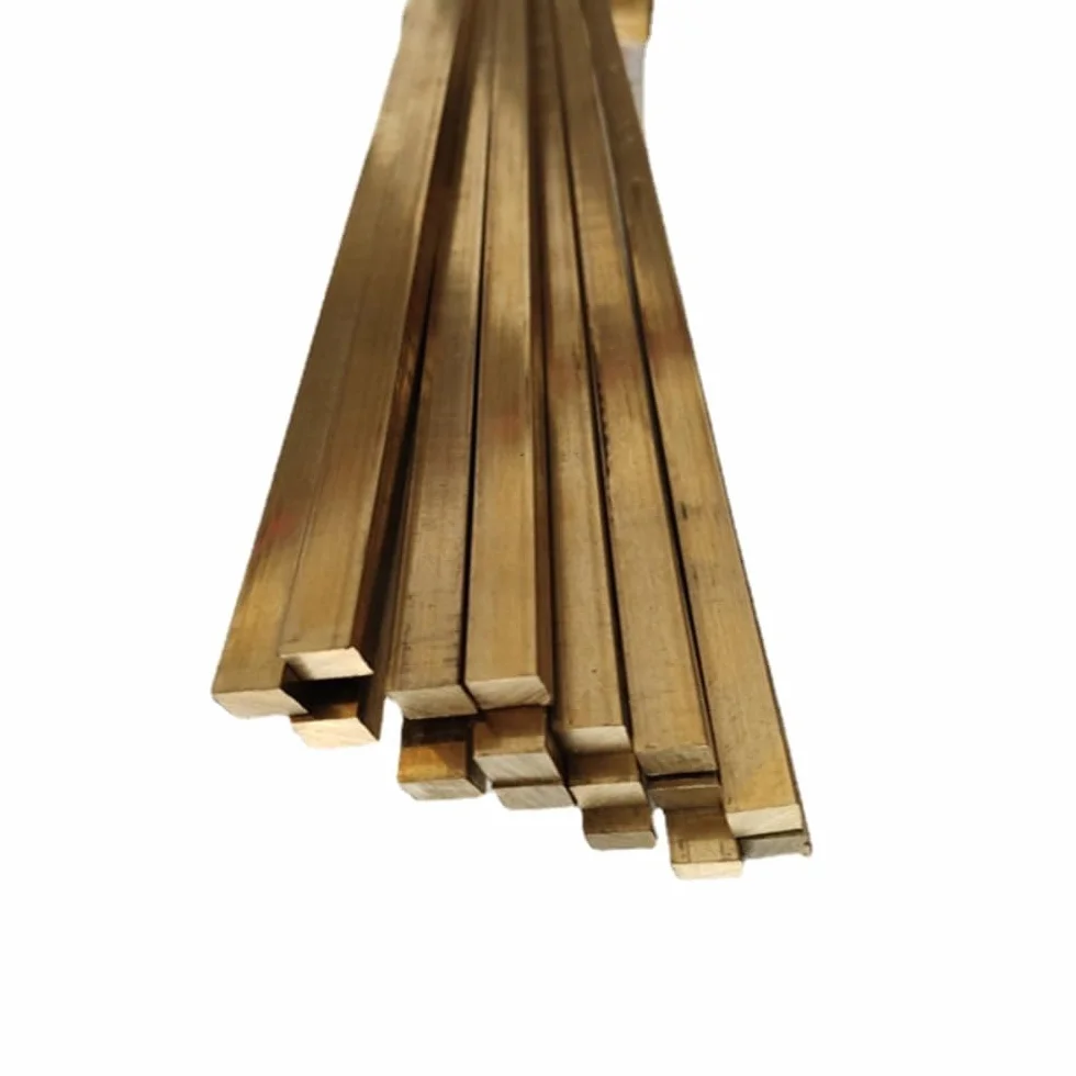 H59 barra quadrata in ottone ottone asta solida confezione da 2 pezzi lunghezza 250MM (6x6mm,250mm 2 pezzi)
