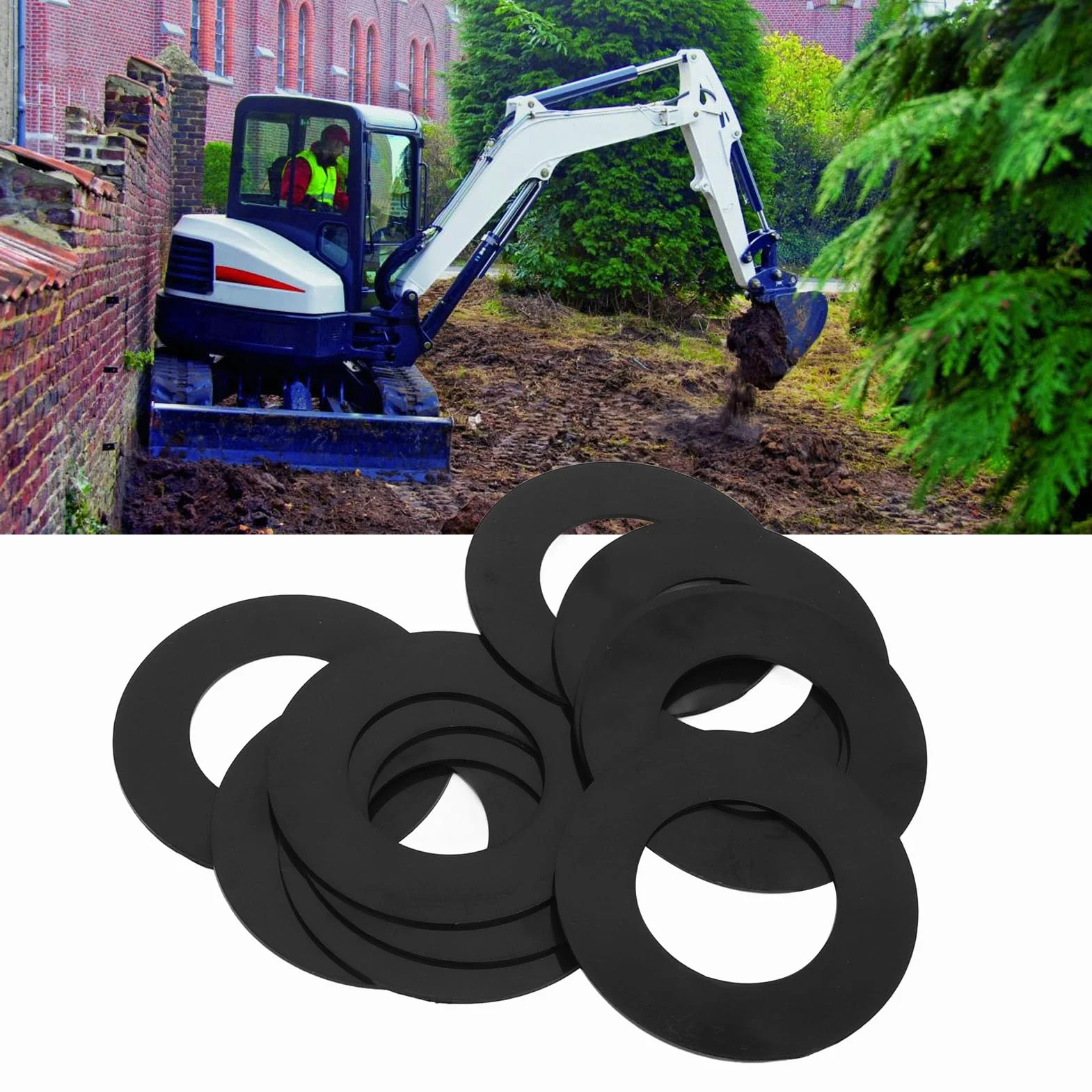 ZJchao Perno della Benna dell'escavatore, Kit di Spessori del Perno della Benna 45 Mm Kit di Spessori del della Sostituzione dell'escavatore per E50 337 341 435 X335 X337 X341