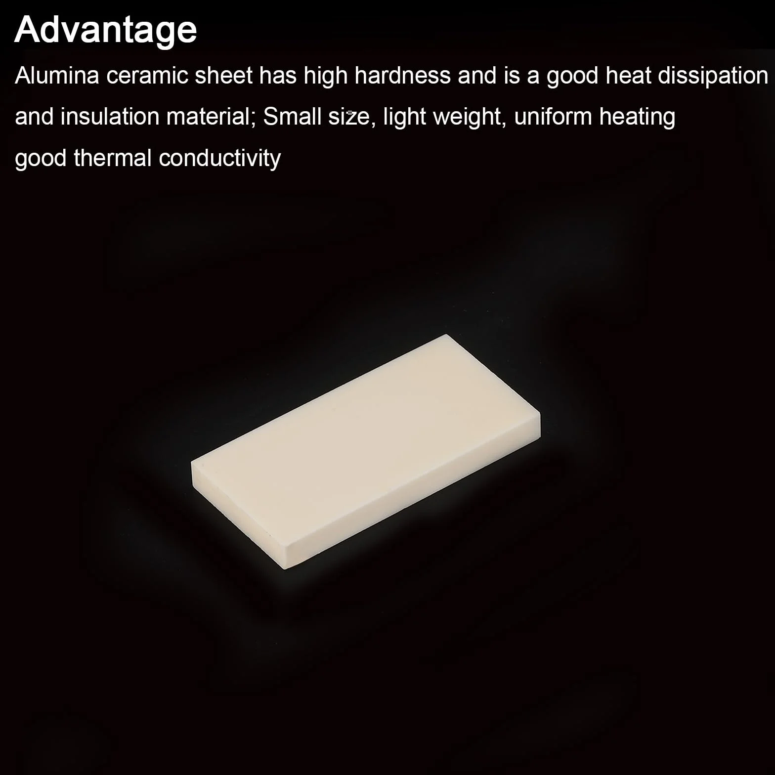 PATIKIL Allumina Ceramica Lastra Raffreddamento Imbottitura Isolante 2pz Alta Durezza per MOS Transistor 50x25x5mm