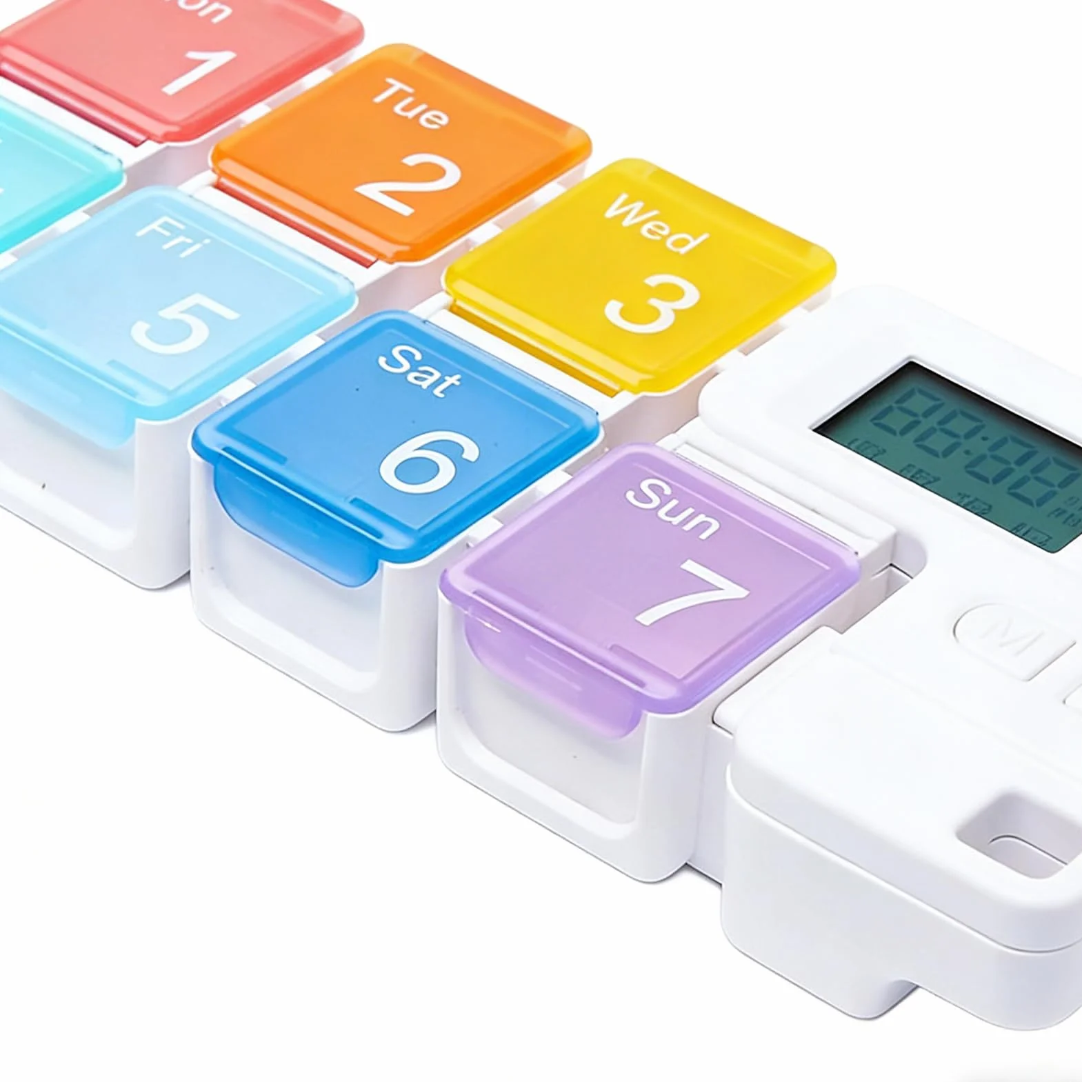 Portapillole Promemoria Intelligente Multi Scomparto 7 Giorni Case Portatile per Dispensatore di Pillole Giornaliero