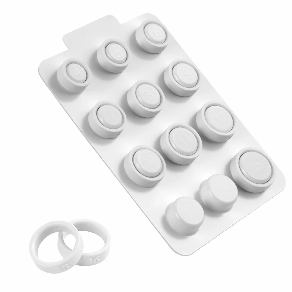 OFFCUP Misuratori per Anelli, Kit di Misure per Anelli, 12 Misure Taglie da 4 a 15