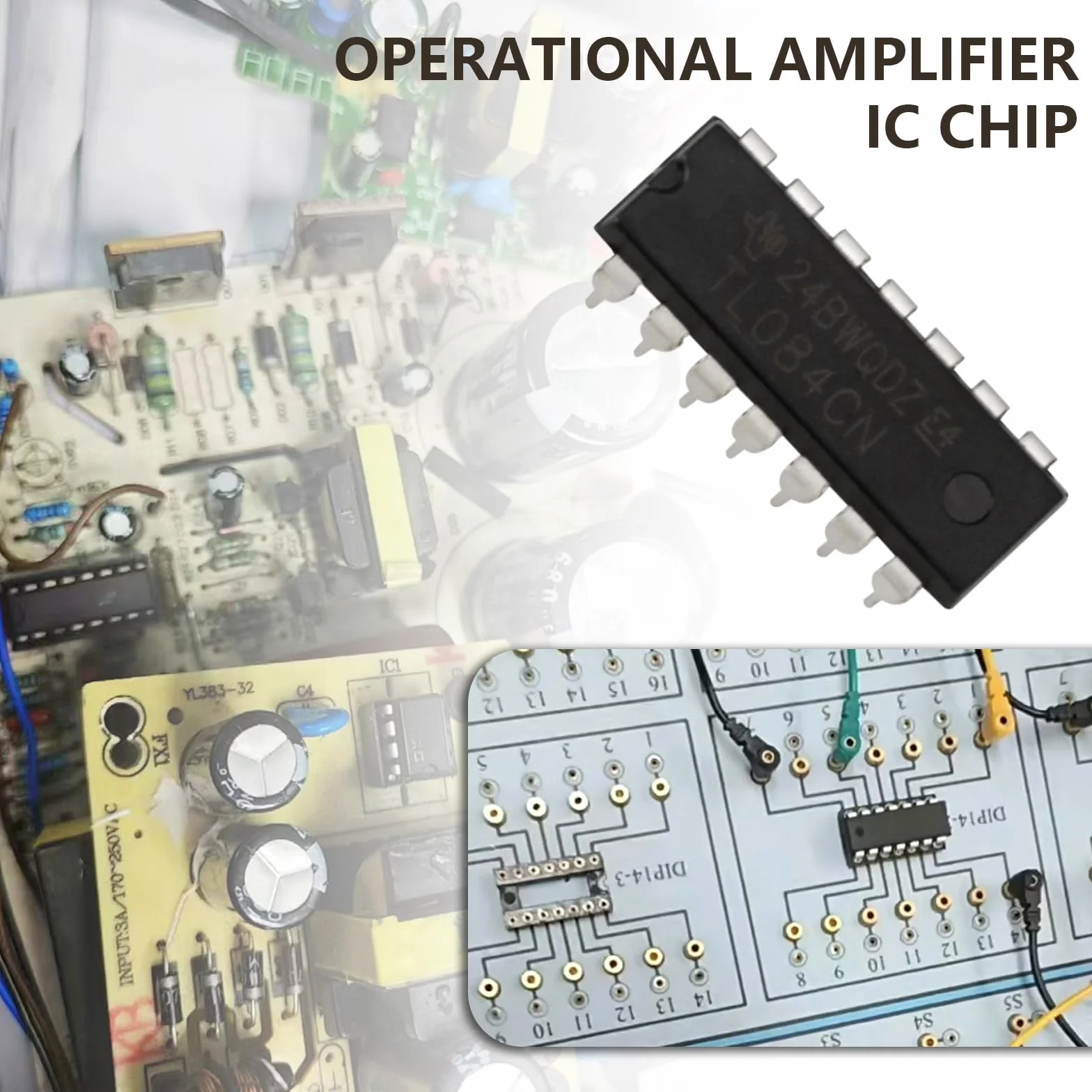 OTOTEC 20 Pezzi TL084CN Amplificatore Operazionale Di Ricambio TL084 Chip IC Amplificatore Operazionale DIP-14 Chip Di Ingresso JFET A Basso Rumore Per Elaborazione Del Segnale Audio
