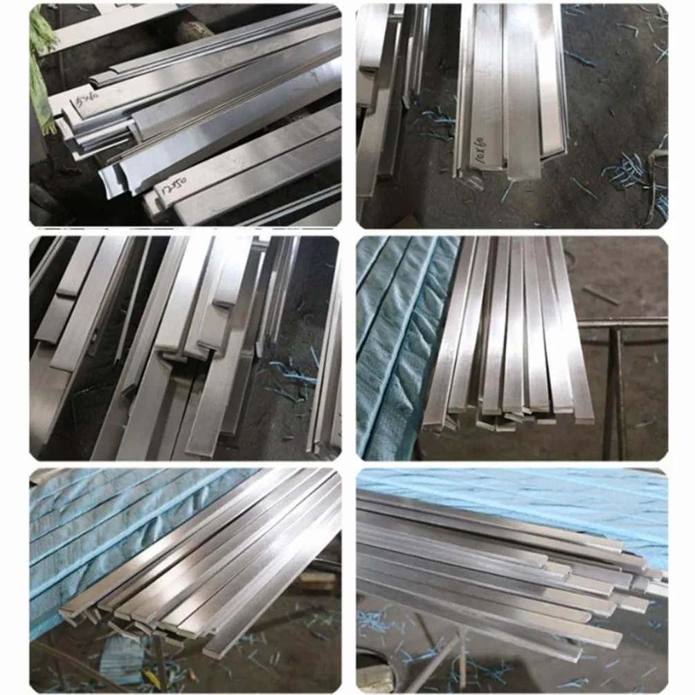 Barra Piatta Acciaio Inossidabile 316 6mm Larghezza 10-80mm Lunghezza 100mm Trafilato a Freddo