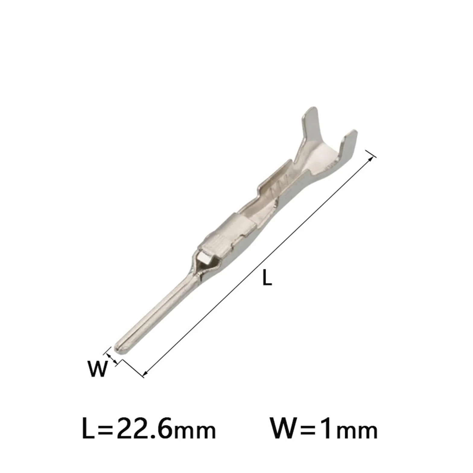 20/50/100/200/500 PCS Brass Tinned Crimping Terminal Loose Splice Pins Wiring Connector DJ613-G1×0.6A/8100-3177(Male Female,50 PCS)