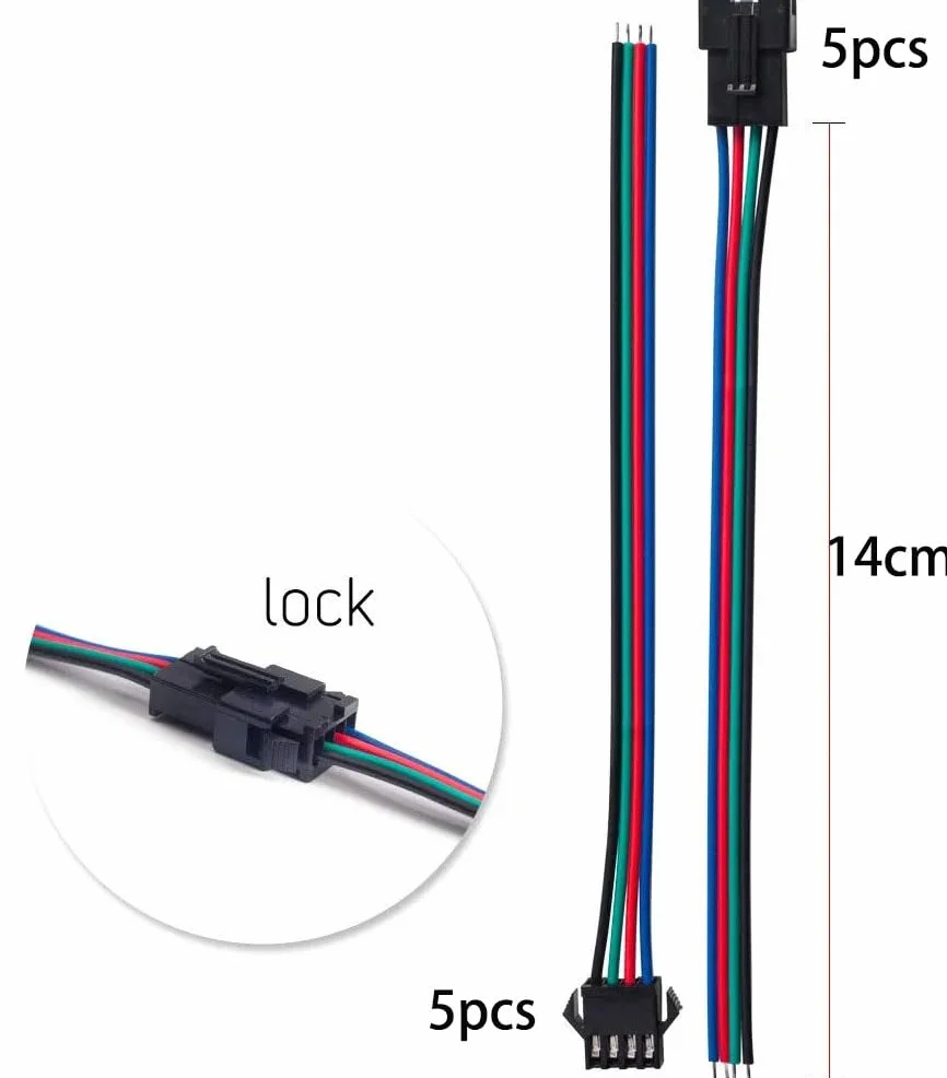 GTIWUNG 30 Paia JST SM 2 Pin/3 Pin/4 Pin Connettore, 22 AWG JST Adattatore Micro Elettrico Spina Connettore Maschio e Femmina con 150mm Cavo