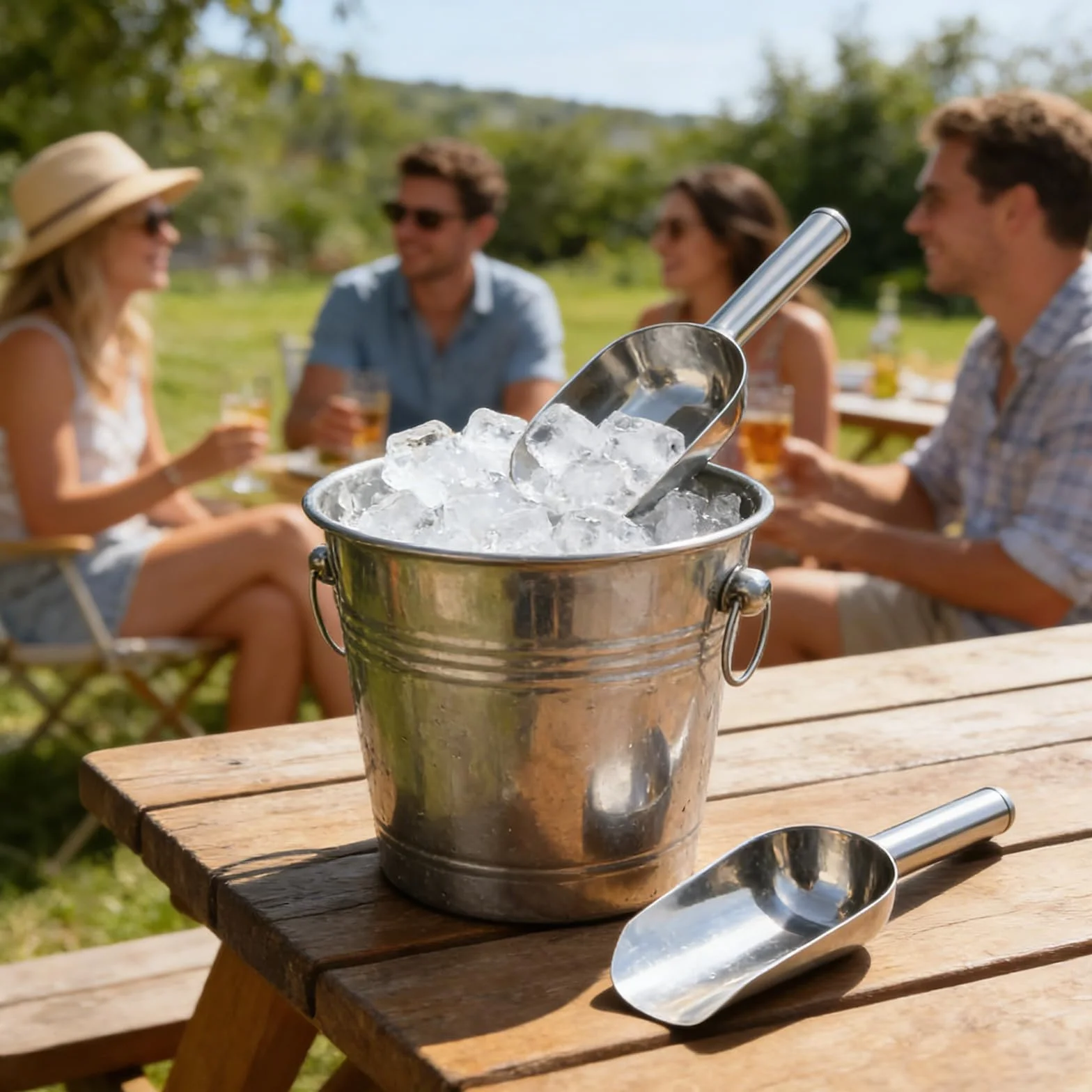 2 paletta per farina, in acciaio inox, per addensare, per cubetti di ghiaccio, non magnetica, per cucina, bar, matrimoni, buffet, lavabile in lavastoviglie, colore: argento