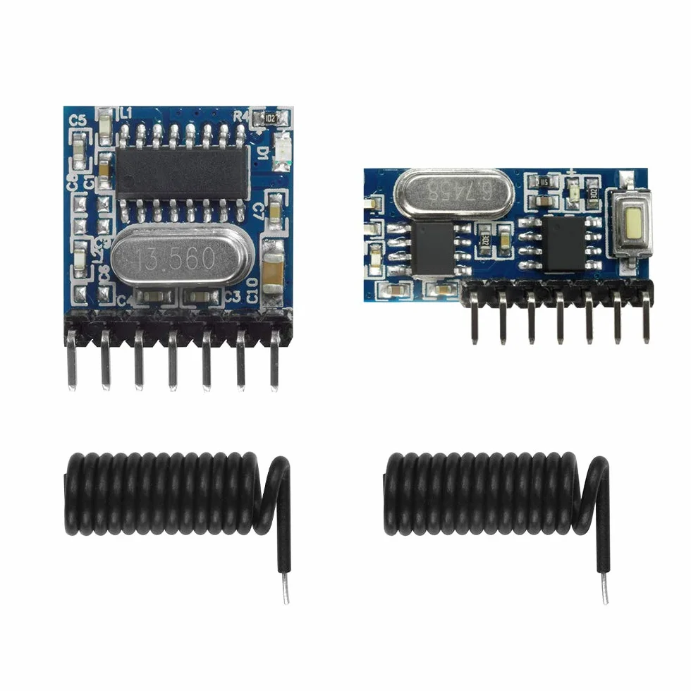 QIACHIP rx480e Radio 433mhz RF Transmitter Module Senza Fili Trasmettitore e Ricevitore Modulo Wireless 4 Canali con Antenna per Telecomando Arduino