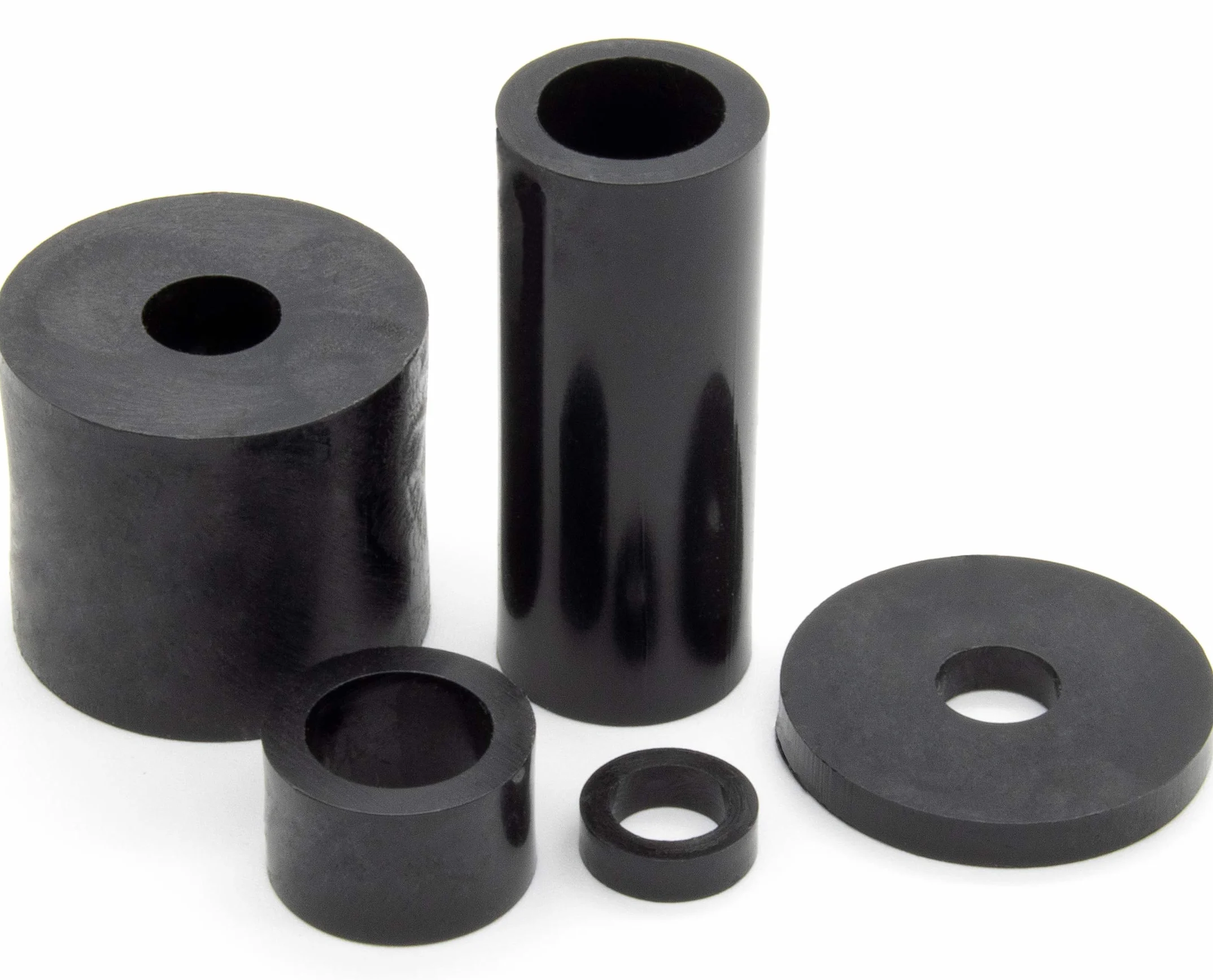 Enkotrade 10 pezzi distanziatori per M8 | 12 x 8,4 x 17,5 mm | distanziatori rotondi in plastica rondelle distanziatrici distanziatori boccole filettate