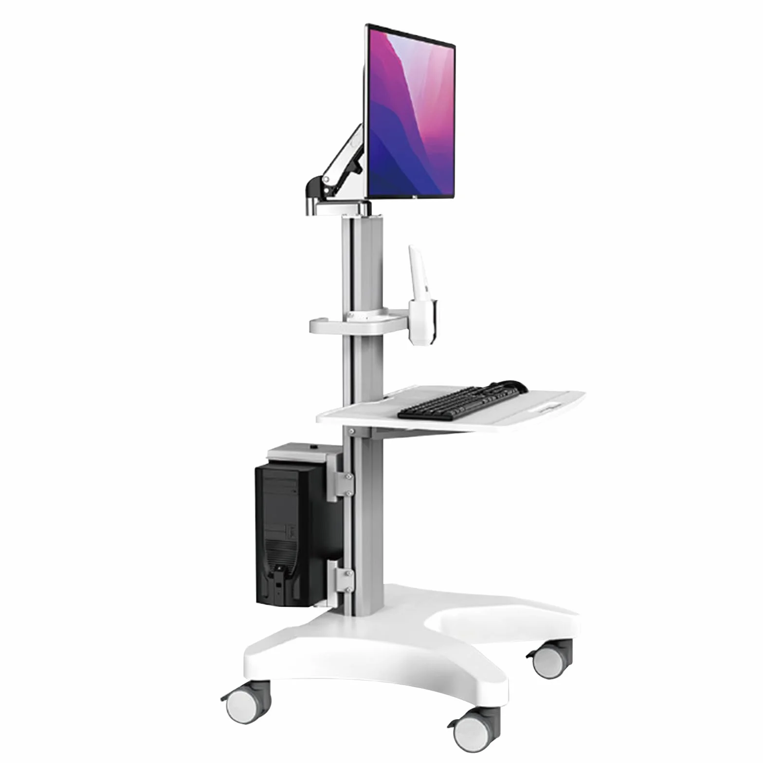 Carrello per Scanner Orale Dentale Carrello da Laboratorio Regolabile Carrello Porta Computer con Ruote per Gli Scanner Orali della Clinica Dentale Parrucchiere