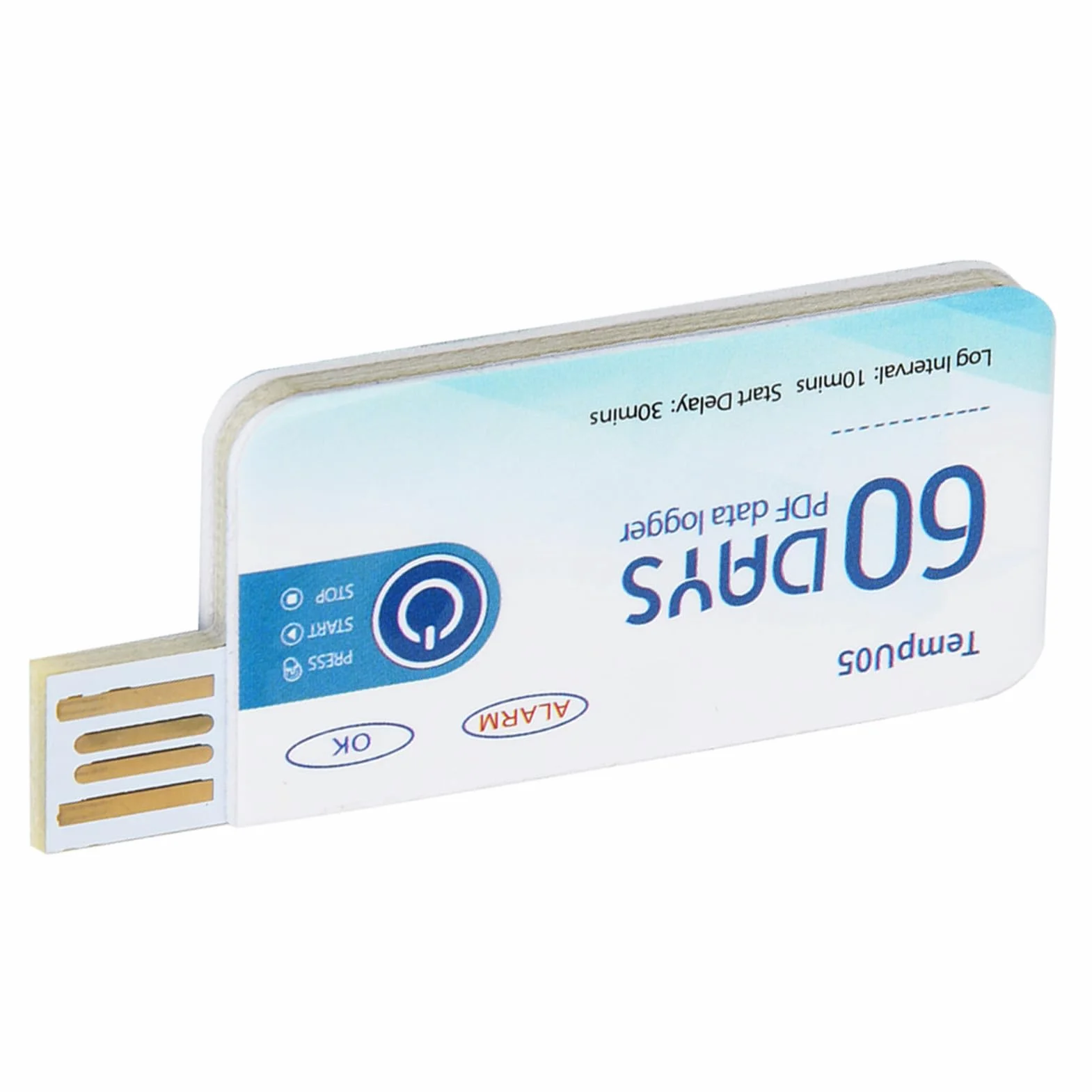 TempU05 Registratore Dati Temperatura Monouso con USB Genera Rapporto PDF per Monitoraggio Farmaci Alimenti Prodotti Chimici Strumento Registrazione Portatile per Trasporto e Conservazione Sicura