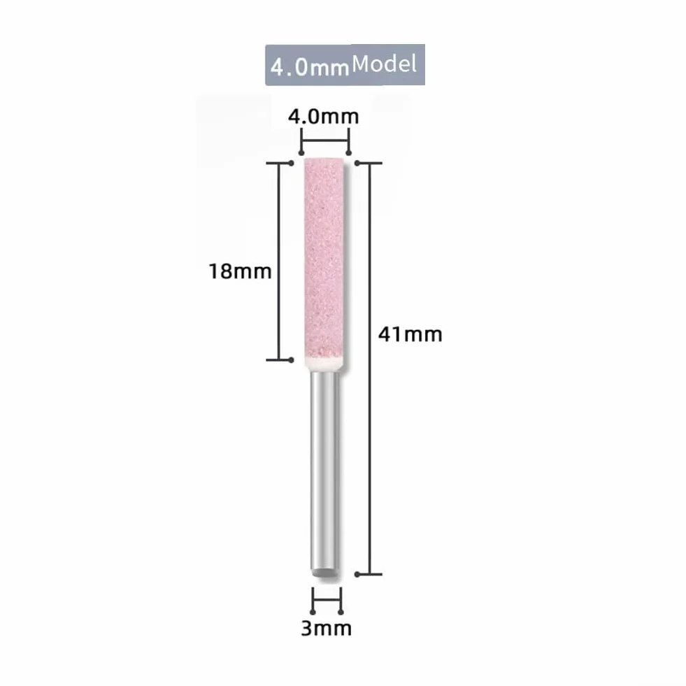 Kit affilatrice motosega grana 120 set pietre affilare utensili rotanti 4 mm