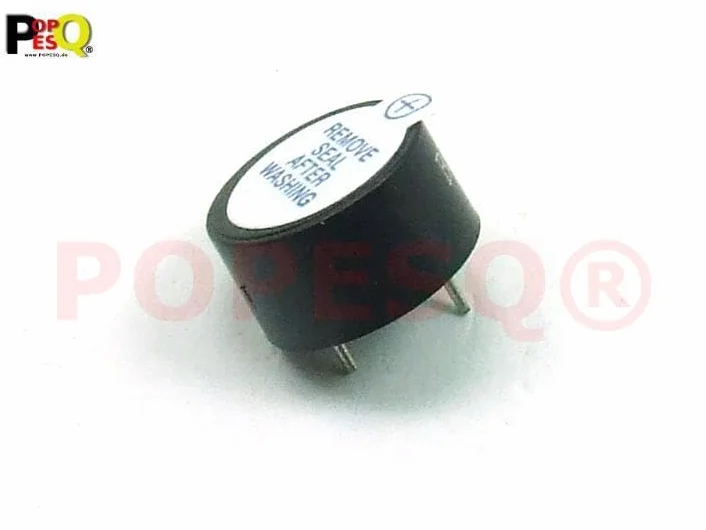 POPESQ® 1 pz. x Buzzer 3V - 16V 14mm THT Piezo con Generatore di frequenza #A1960