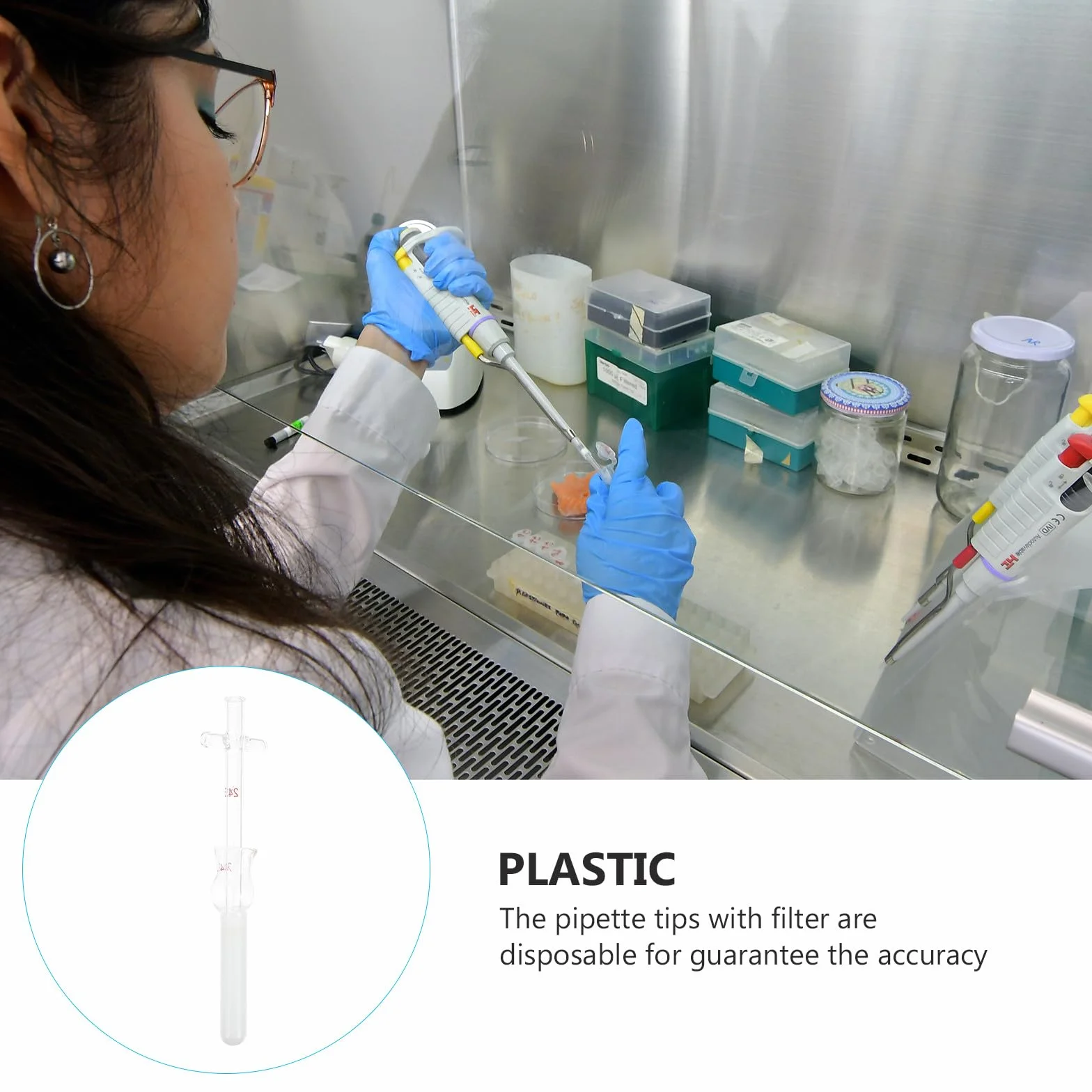 UKCOCO Omogeneizzatore per Tessuti Cellulari in Vetro da 2ml, Pestello in Vetro Resistente ad Alte Temperature, Accessorio per Vetreria da Laboratorio, Strumento Professionale