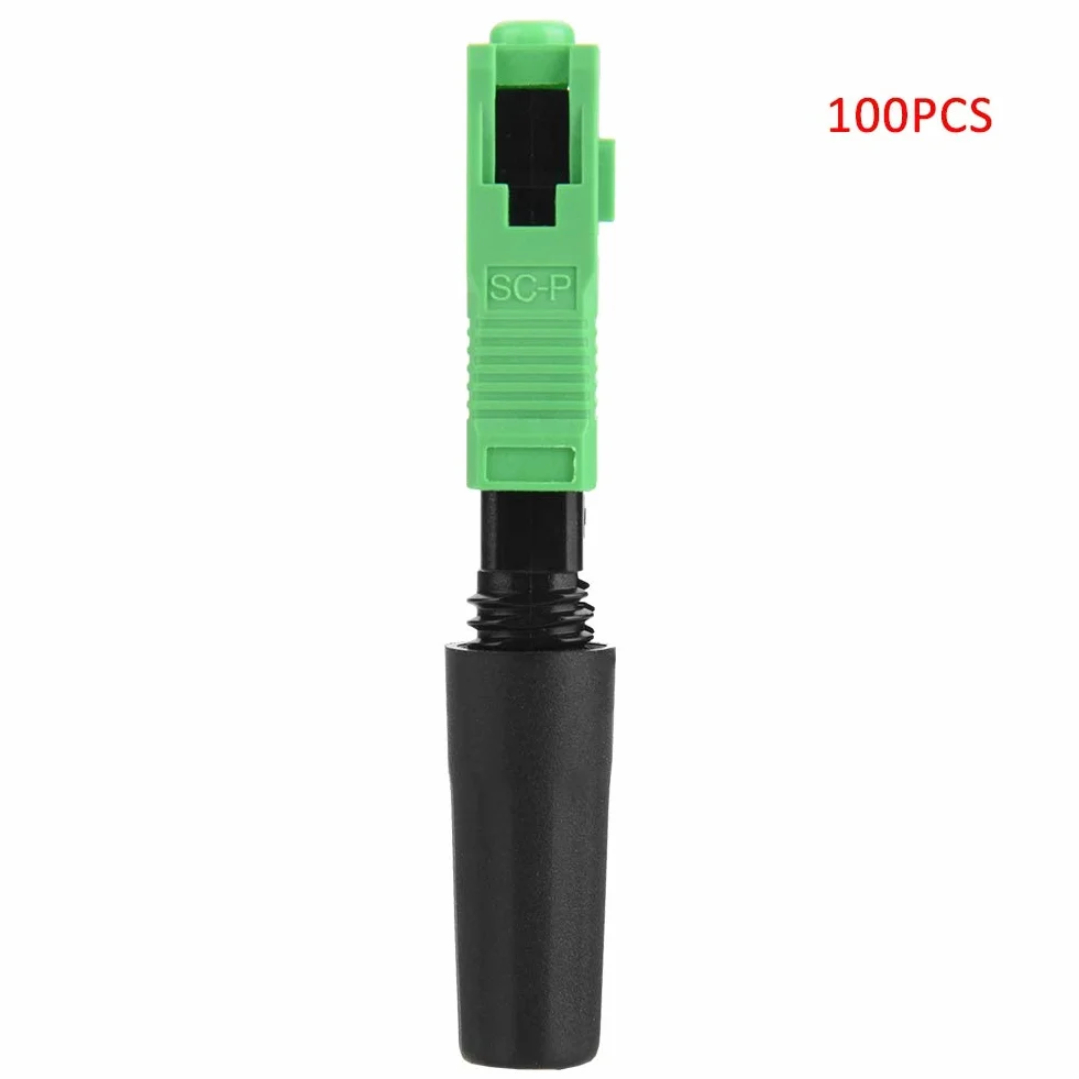 Connettori Fibra Ottica SC/UPC Monomodale 100 Pezzi FTTH Montaggio Rapido 58mm