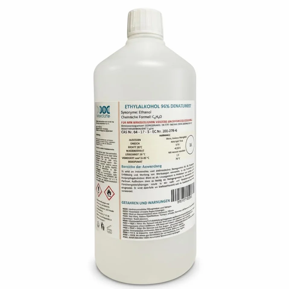 Alcol Etilico Denaturato 96% 1L per Profumi e Pulizia