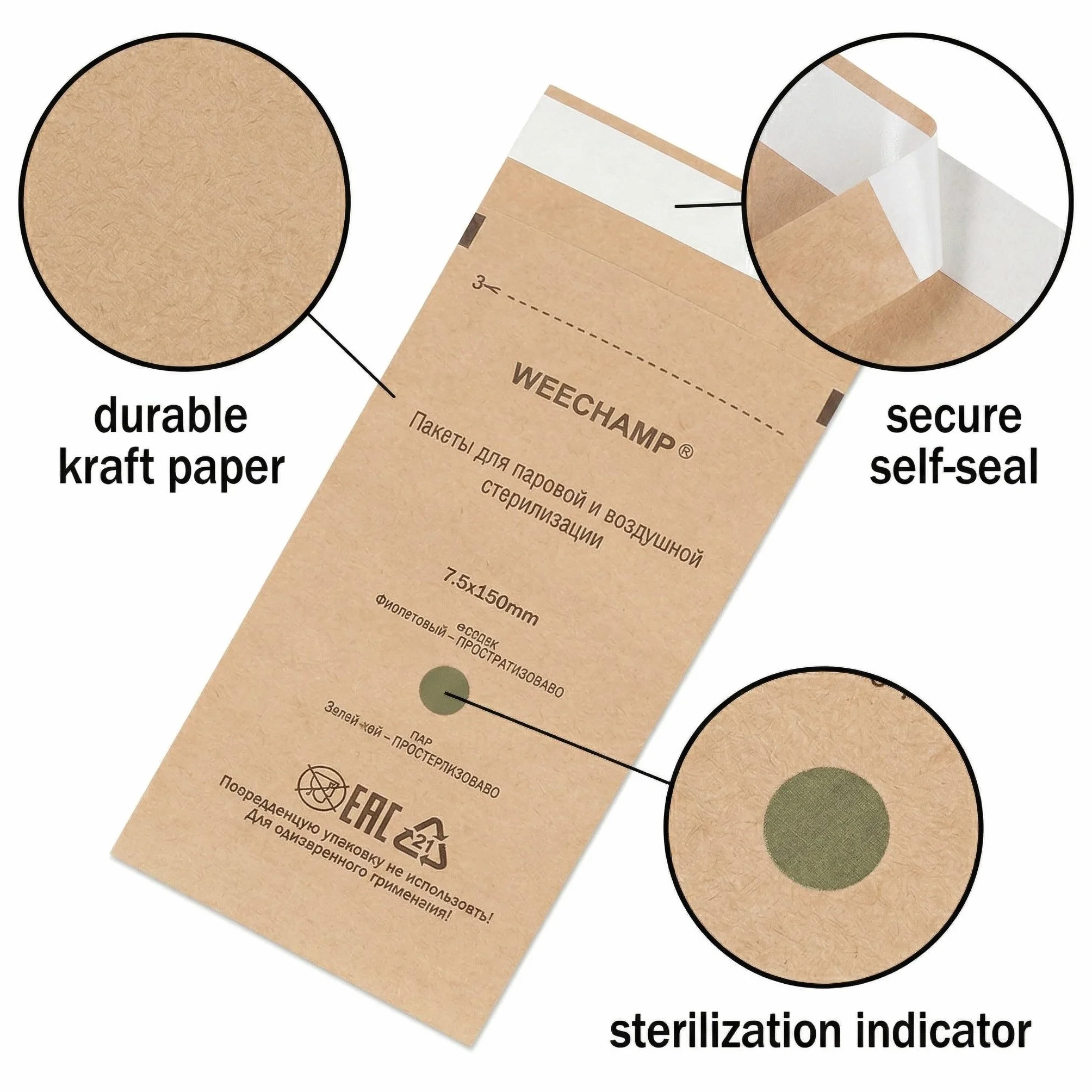 50 Pezzi Buste Sterilizzazione Estetista Buste Monouso Buste Autosigillanti per Sterilizzazione a Secco e in Autoclave per Strumenti per Unghie Dentisti e Estetiste