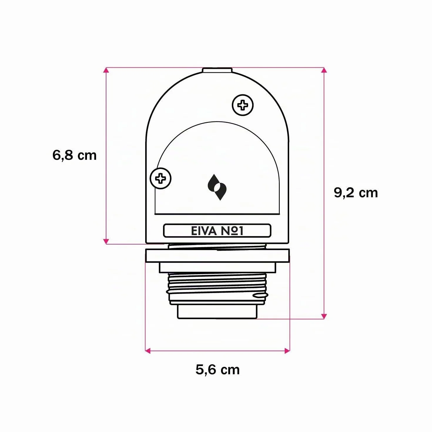 Creative-Cables Portalampada E27 per esterno EIVA (IP65, 5,6 x 9,2 x 5,6 cm, bianco) – Grado di protezione IP65 – Compatibile con sistema MODULAIR