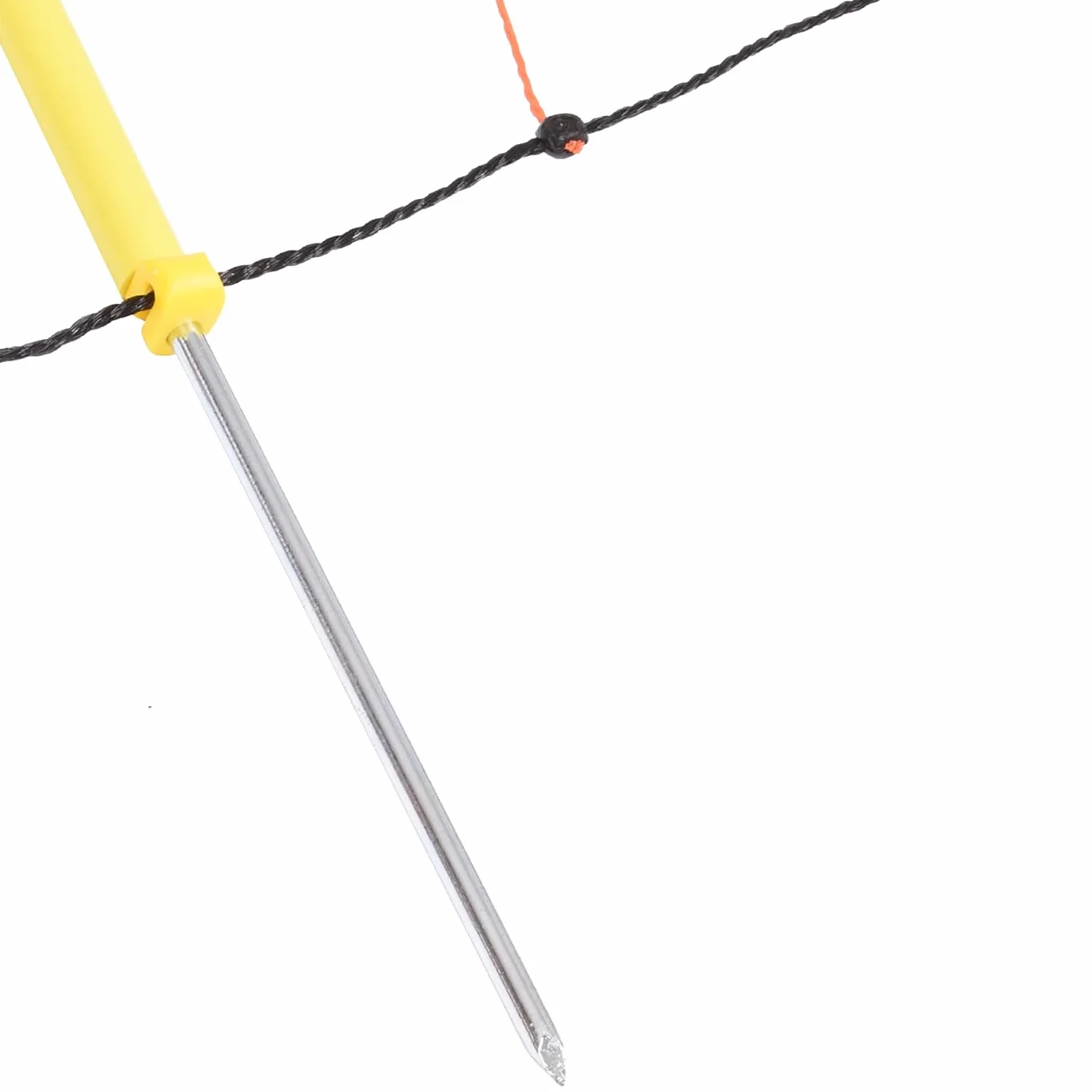 VOSS.farming Rete per recinzioni da pascolo elettrificabile 90 cm x 50 m, 14 pali gialli, arancione