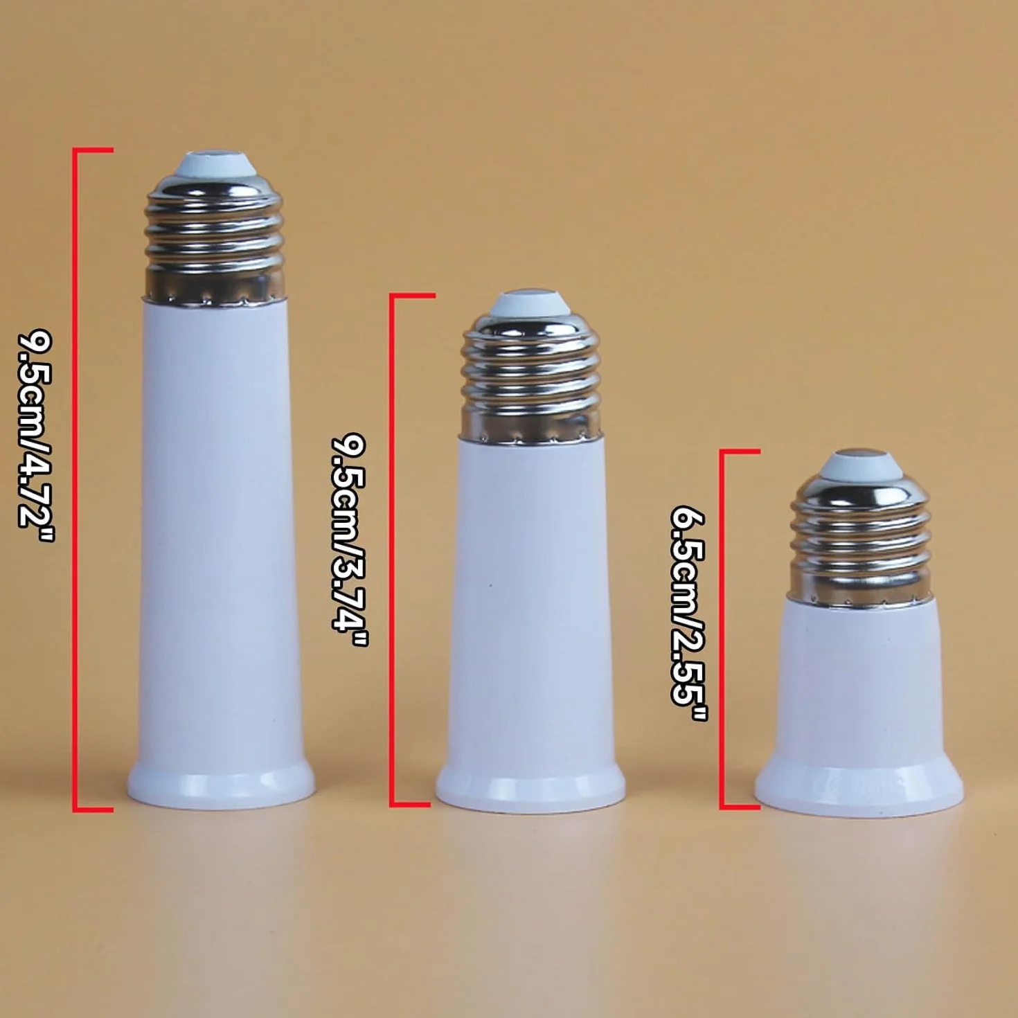 Estensore per presa di luce da E27 a E27 per lampadina media, 65 mm, 95 mm, 120 mm, adattatore di estensione E27, adattatore E27, adattatore di estensione E27 (120 mm)
