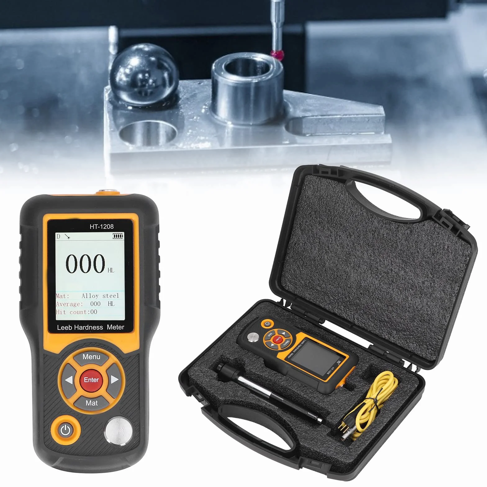 Tester di Durezza Durometro per Metalli 170-960 HL HRA HRB HRC HB HV HSD 40 Set di Dati