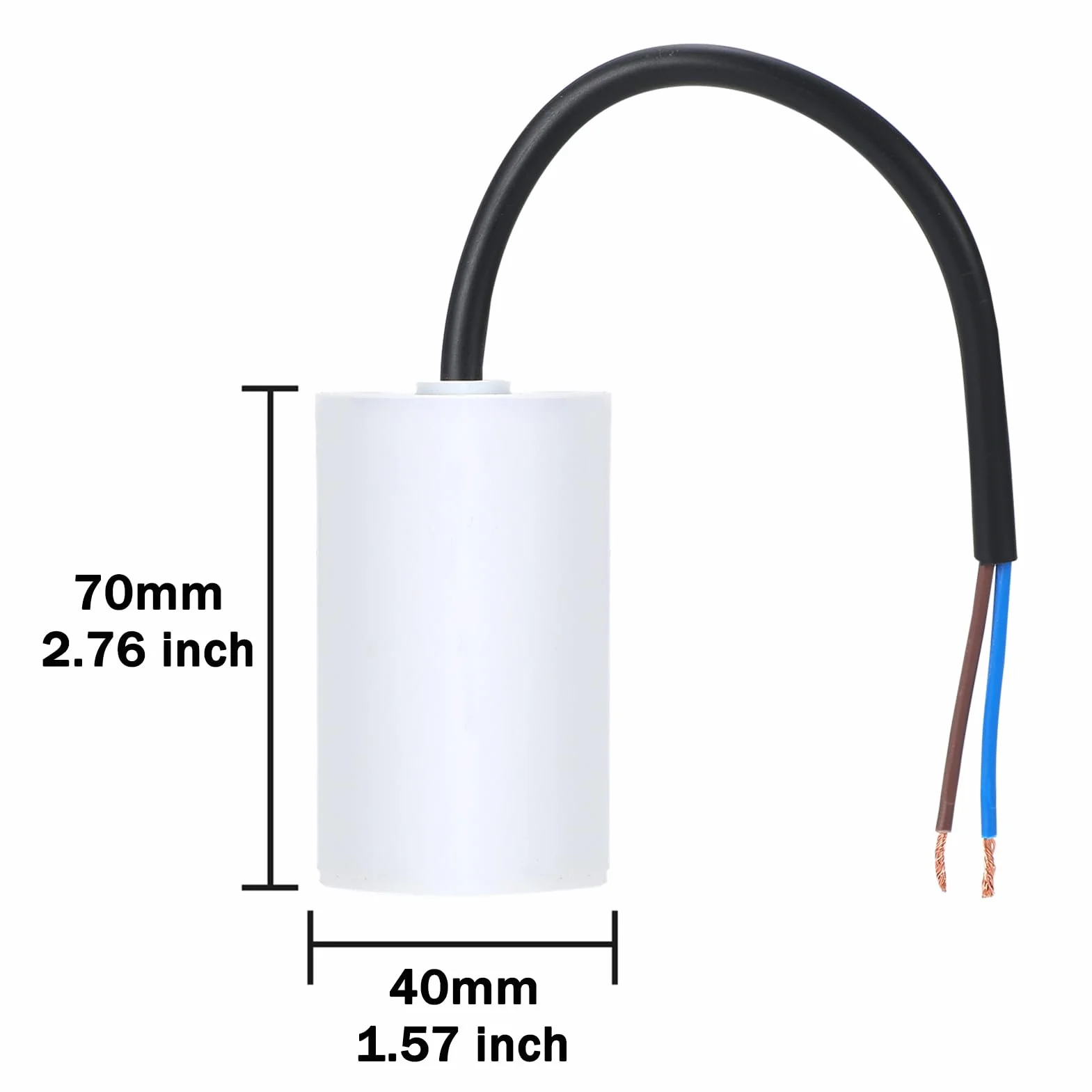 Condensatore Avviamento 15uF 450V VEXUNGA CBB60 AC per Motore Elettrico 40x70mm 50/60Hz