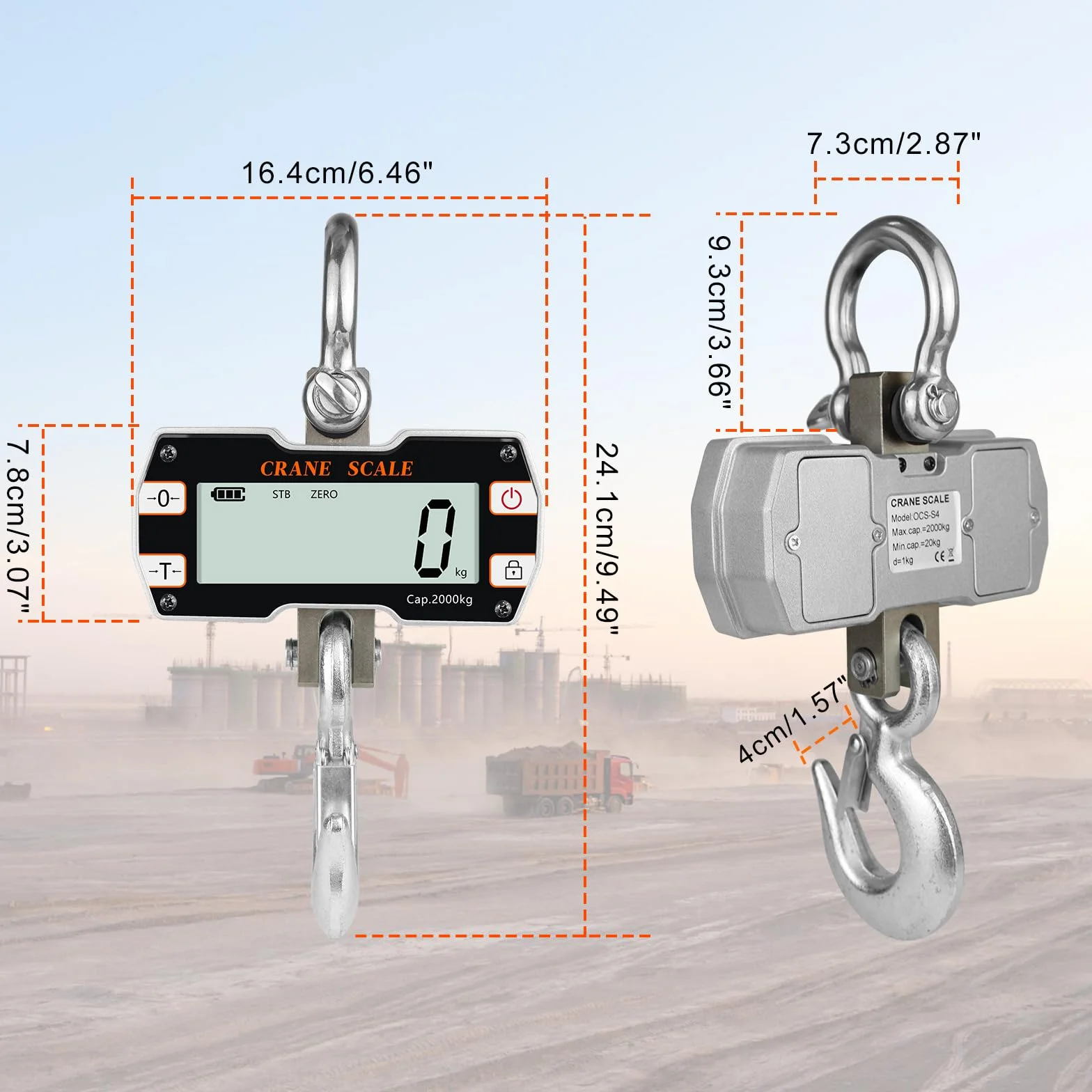 Hyindoor 2000kg 2T Bilancia elettronica per gru Scala sospesa