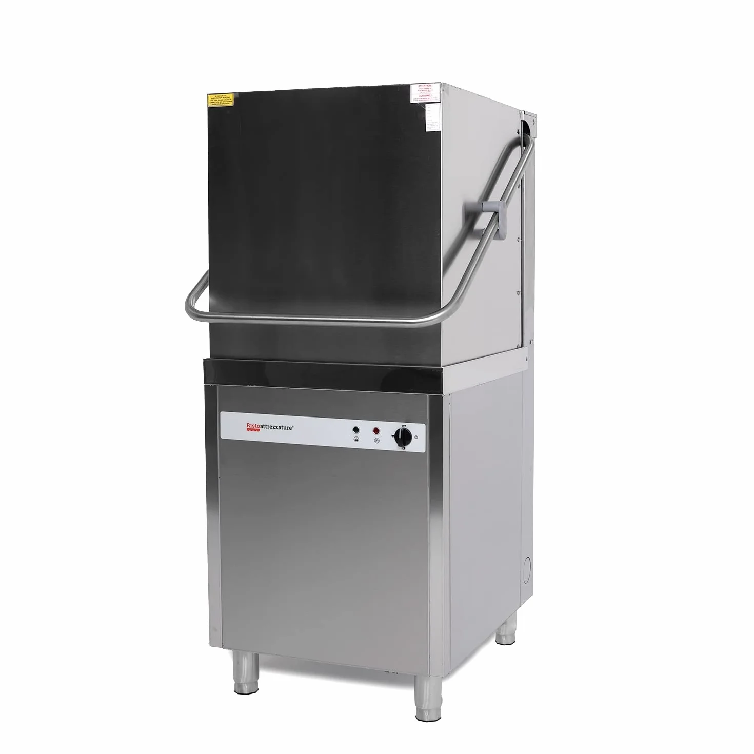 Ristoattrezzature Lavastoviglie a Cappotta Professionale - Trifase, con Cesto Quadrato 50x50 cm - in Acciaio Inox