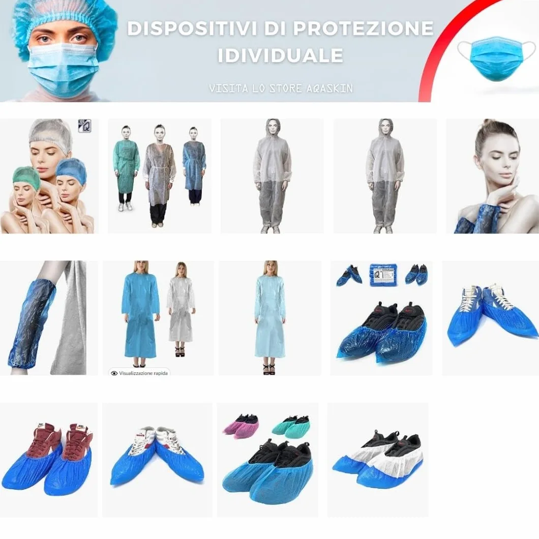 Copriscarpe Monouso CPE 4 gr. [400pz] DPI Dispositivi di Protezione Individuale Blu