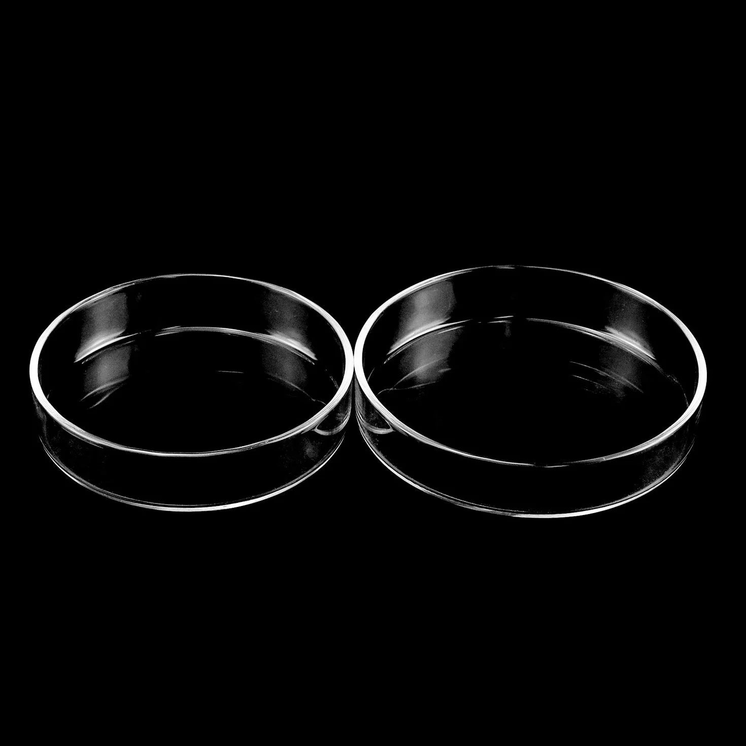 QWORK® Petri in Vetro con Coperchio, Sterile Capsula di Petri in Vetro Borosilicato per Coltura Batterica, 90mm x 20mm, 5 Pezzi
