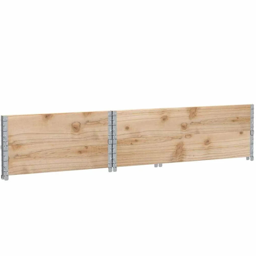 vidaXL Paretali per Pallet 2 pz 120x80 cm in Legno Massello di Pino, sponda per Pallet, Telaio impilabile per Pallet, Bordo per Pallet in Legno