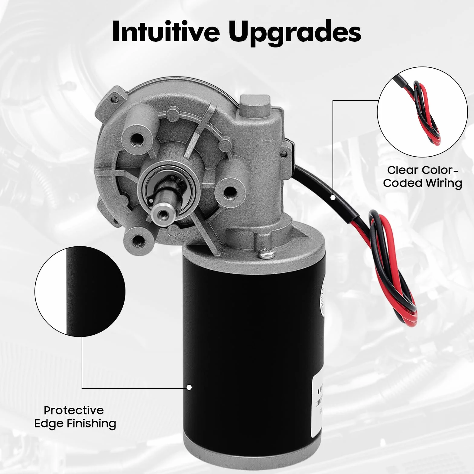 Motore DC, motoriduttore ad alta coppia e basso livello di rumorosità, velocità nominale 160±20 RPM, trasmissione fino a 3:60, 24 V