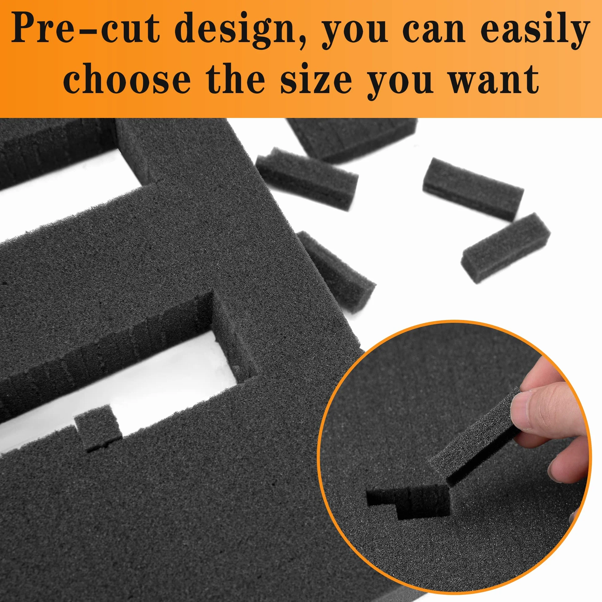 Poliuretano espanso inserto in schiuma pretagliato 4 PCS 400 x 300 x 25mm 4 PCS 400 x 300 x 10mm valigetta per attrezzi