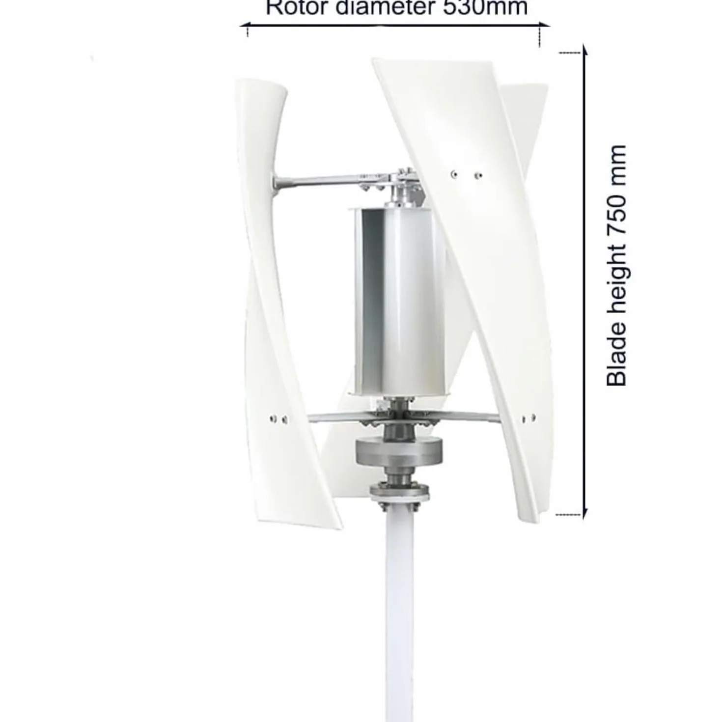 6000W Kit Generatore Eolico Verticale Domestico da, 24V 48V 220V Senza Nucleo, a Bbassa Velocità, con Controller per Imbarcazioni, Camper, Abitazioni