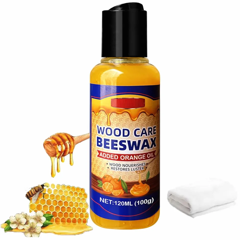120ml Cera Miele Pura Cera D'api Naturale Mobili In Legno Lucidatura Del Pavimento In Pelle Manutenzione Ceretta Con Un Asciugamano Per Pavimento In Legno Pulito (1 pezzo)