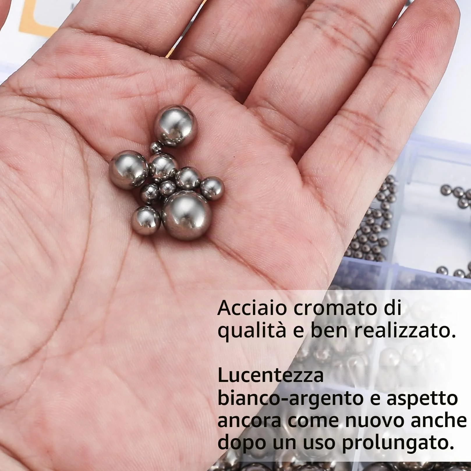 560 Pezzi Sfere Cuscinetti in Acciaio Inossidabile, Sfere Metalliche di Precisione per Cuscinetti, Ruota di Bicicletta - 2/2.5/3/3.5/4/4.5/5/5.5/6/7/8/9/10 mm