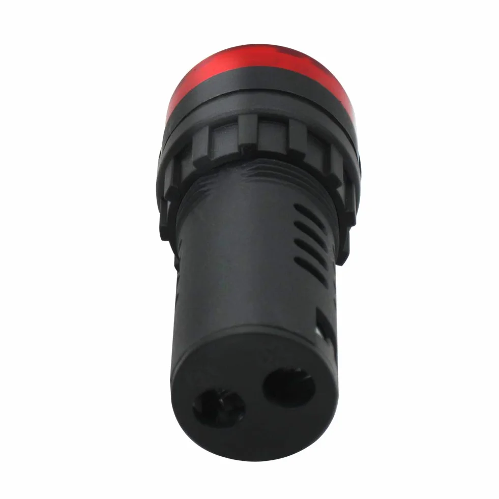 mxuteuk 2 pezzi 22mm AC/DC 24V LED rosso cicalino lampeggiante indicatore di avvertimento AD16-22SM-RR24V