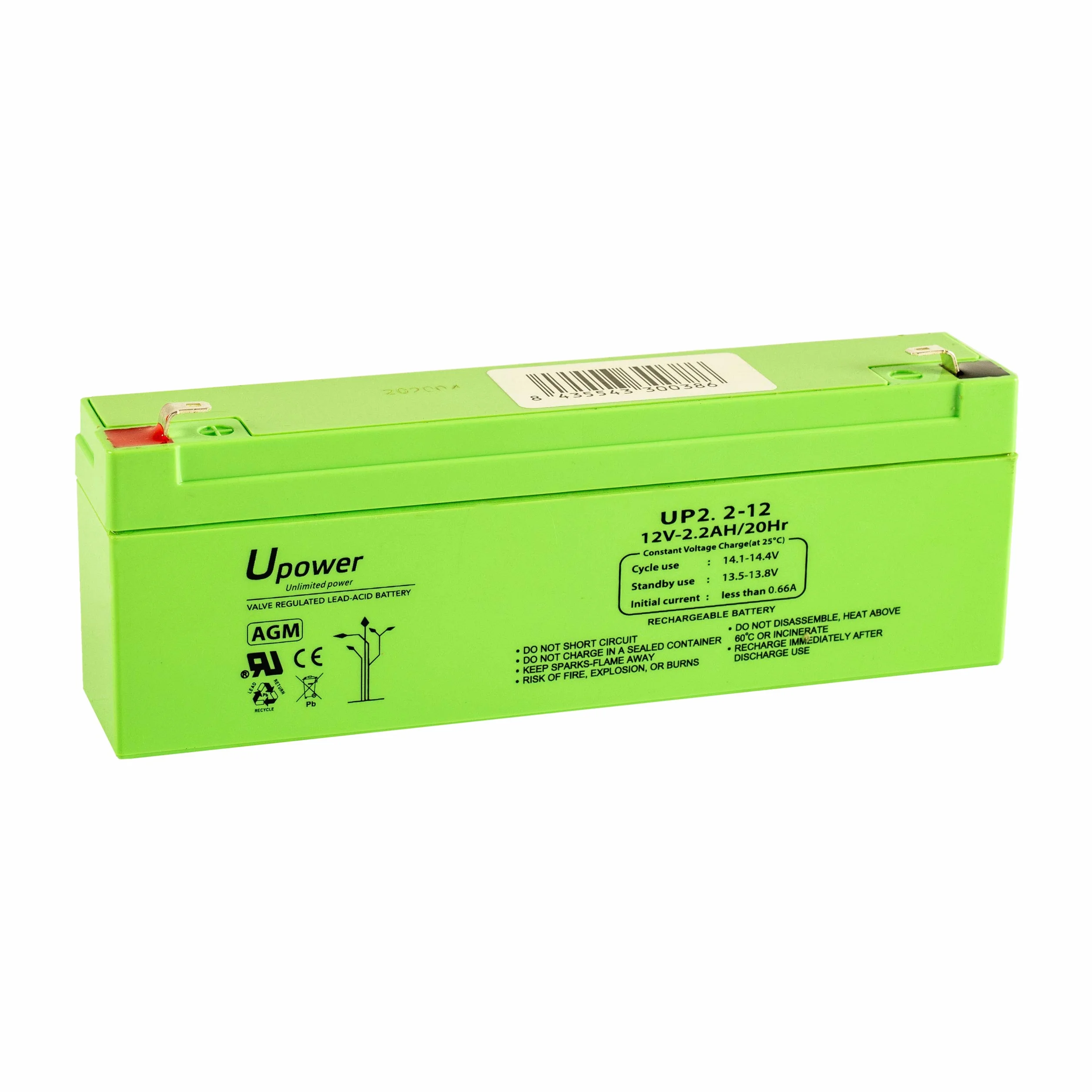 Batería piombo AGM Sigillata 2.2Ah 12V Faston F1 4.8mm