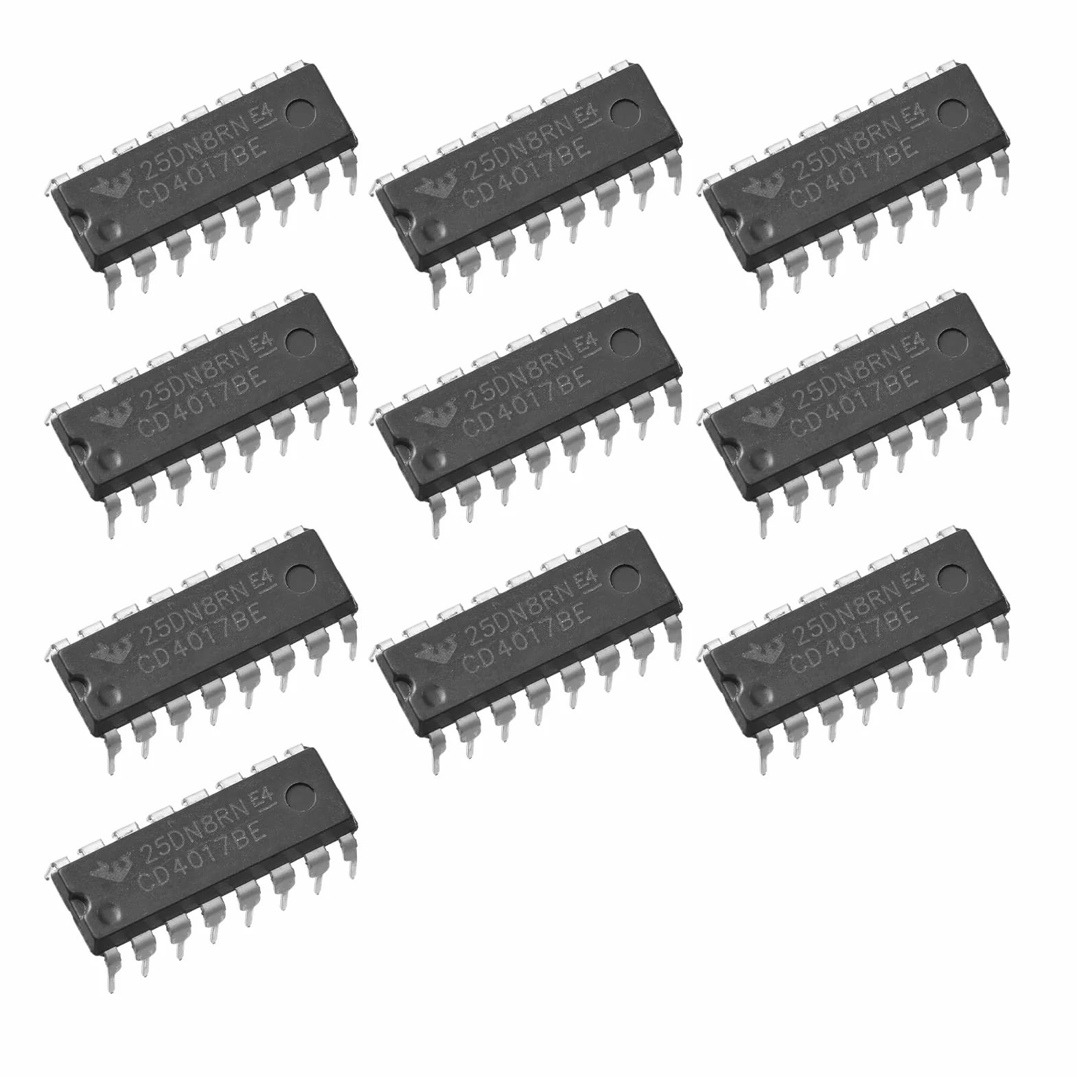 10 pezzi CD4017BE CD4017 4017 CMOS 10 Uscita decodificata Contatore Divisore Logica IC 3V a 15V, DIP-16.