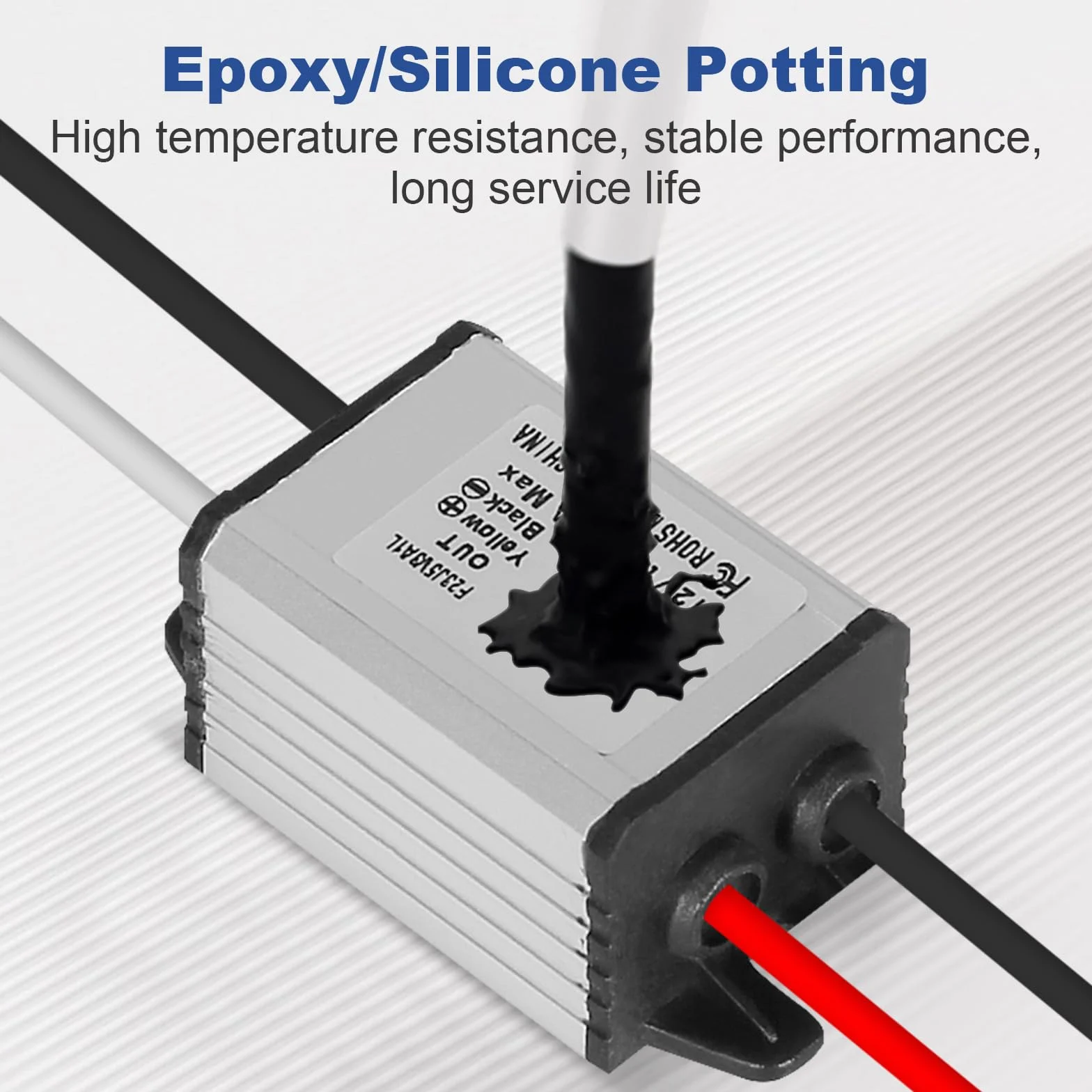 Jadeshay Convertitore di Alimentazione,12V a 5V Convertitore Step Down Regolatore DC DC Buck Convertitore Tensione Impermeabile Convertitore Adattatore Trasformatore per Veicoli e Altri Elettronici