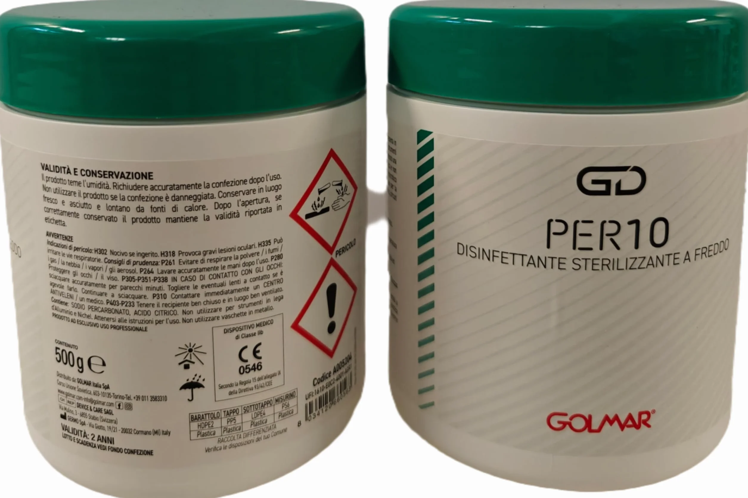 Golmar Peracetico Sterilizzante in Polvere Multipack 2 conf. da 500gr