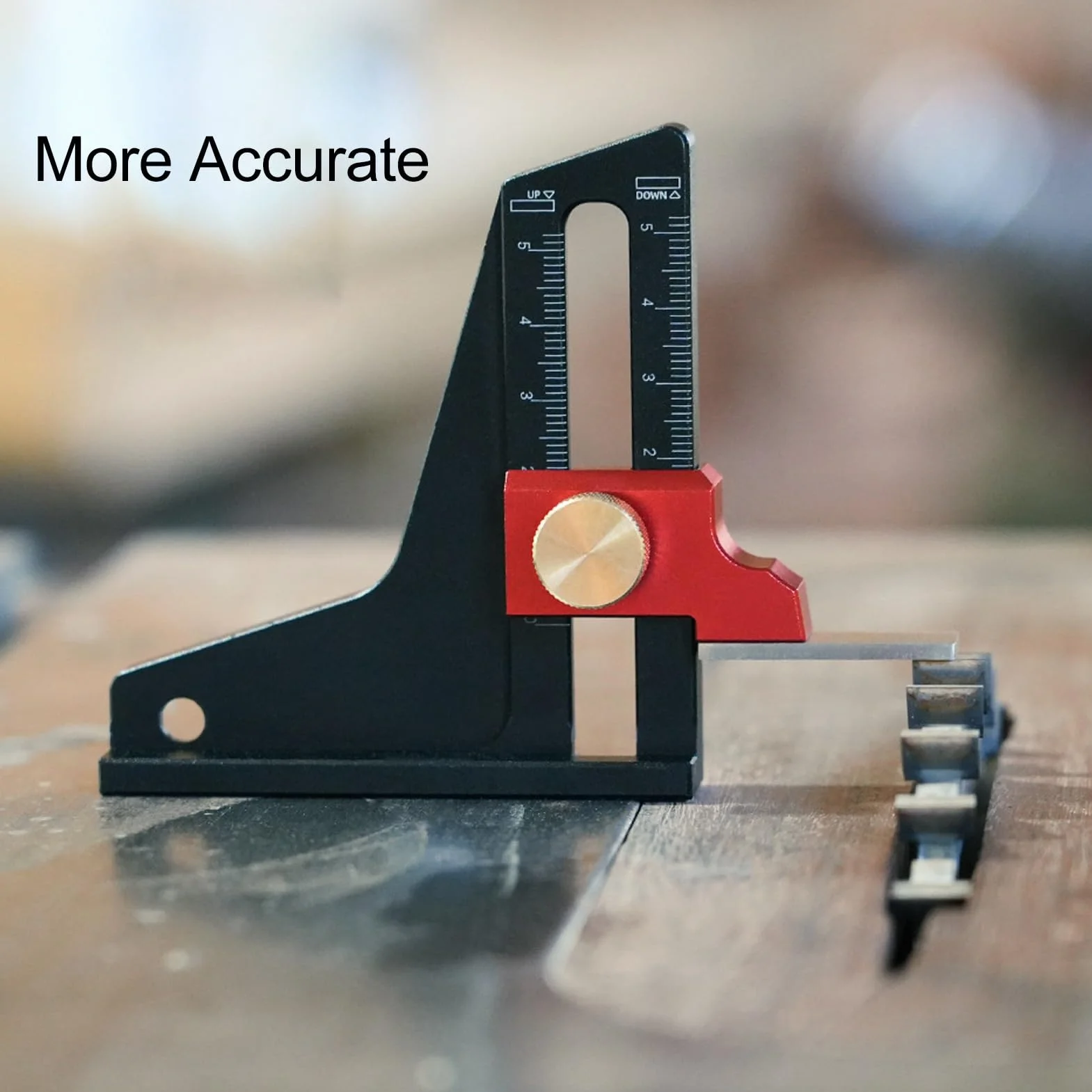 Misuratore di Altezza Tavolo in Lega di Alluminio per Lavorazione Legno, Strumento di Misurazione Profondità CNC