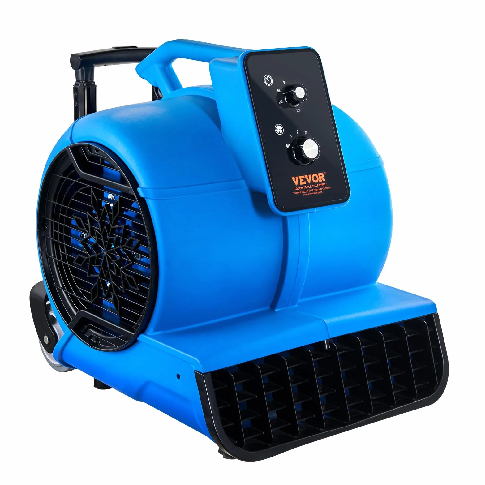 VEVOR Ventilatore per pavimento 4000 CFM 1560 giri/min portatile asciugatura raffreddamento 3 velocità timer