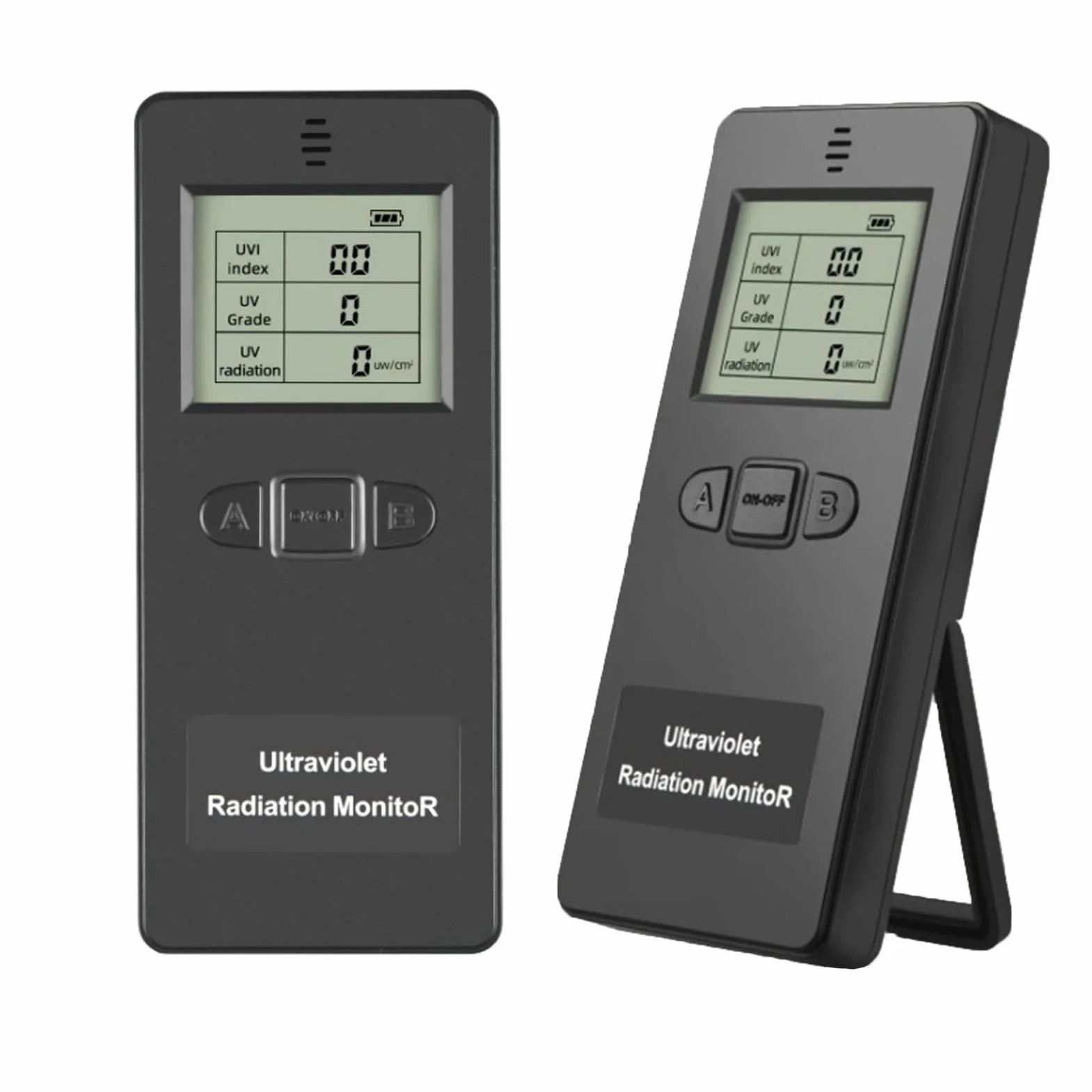 Rilevatore di radiazioni, misuratore di radiazioni Tester di radiazione ultravioletta LCD Tester digitale UVI UV digitale portatile con display della temperatura