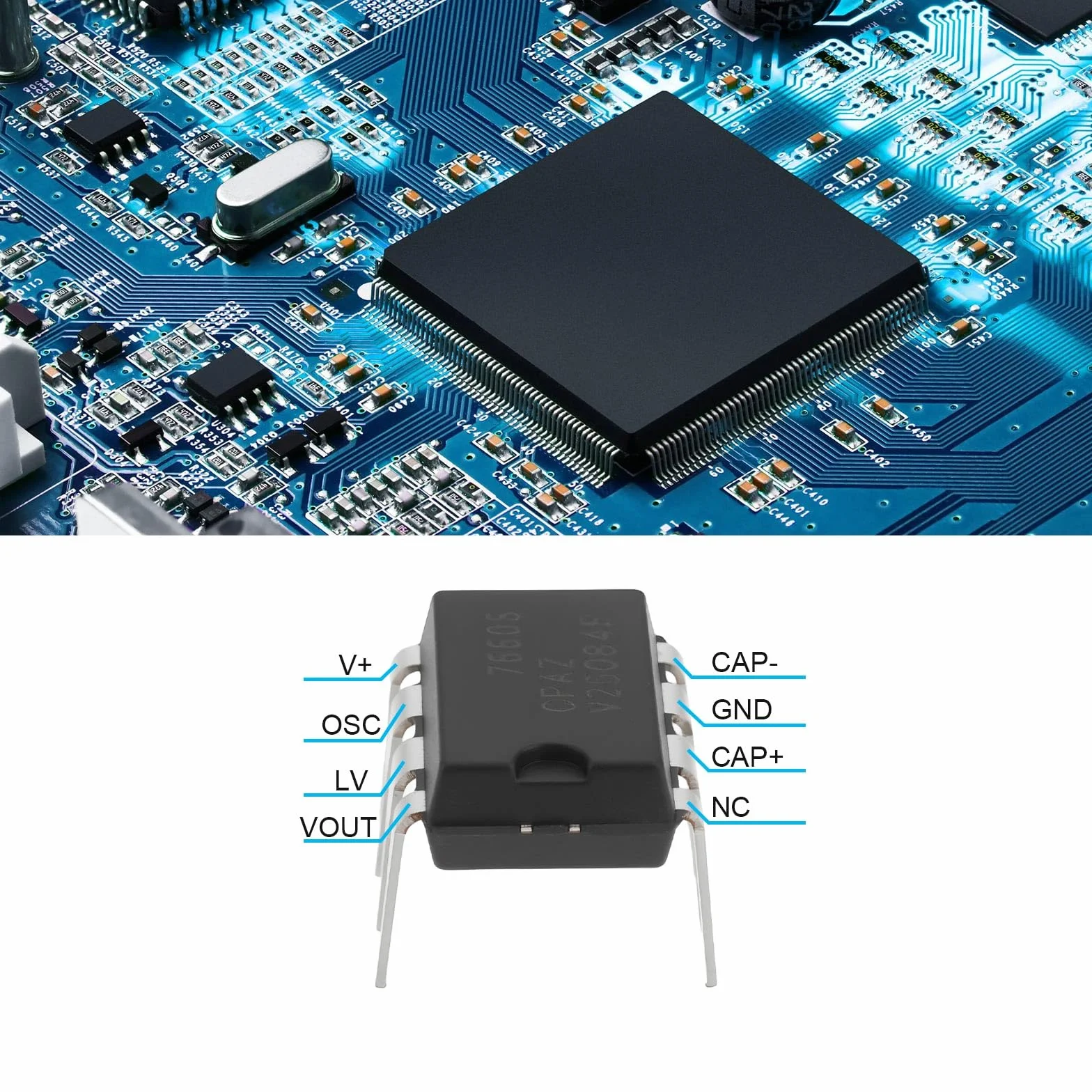 ECSiNG 10 Pezzi ICL7660 ICL7660S ICL7660SCPAZ Convertitore Di Tensione CMOS IC PDIP-8 Per Efficienza