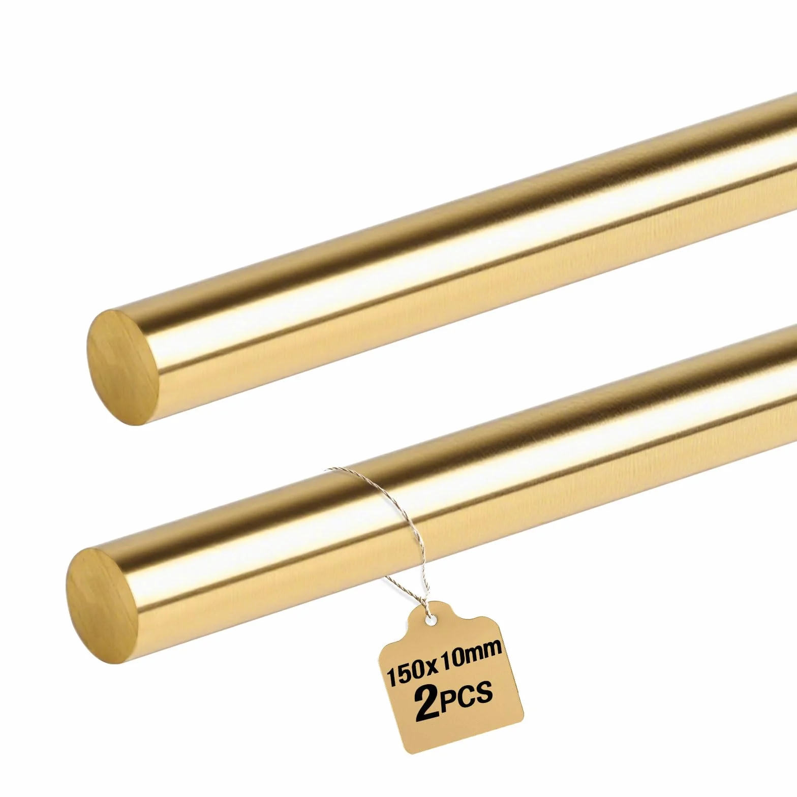 Aste in Ottone Massiccio Ø10MM x 150MM, Barre Rotonde in Ottone Solido, Bacchette di Saldatura per Modellismo