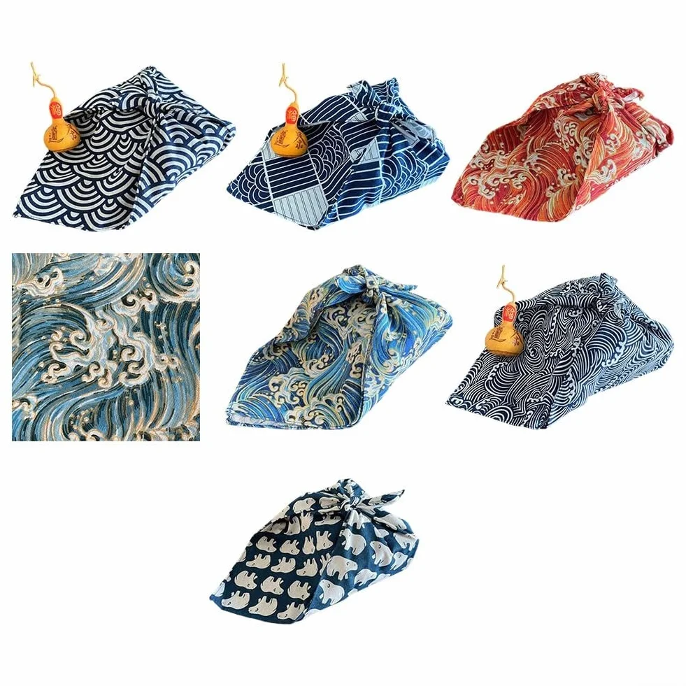 Confezione da 7 panni quadrati in cotone giapponese Furoshiki, 30 x 30 cm, tradizionali per avvolgere fai da te, trapunte, patchwork, ecologici, riutilizzabili