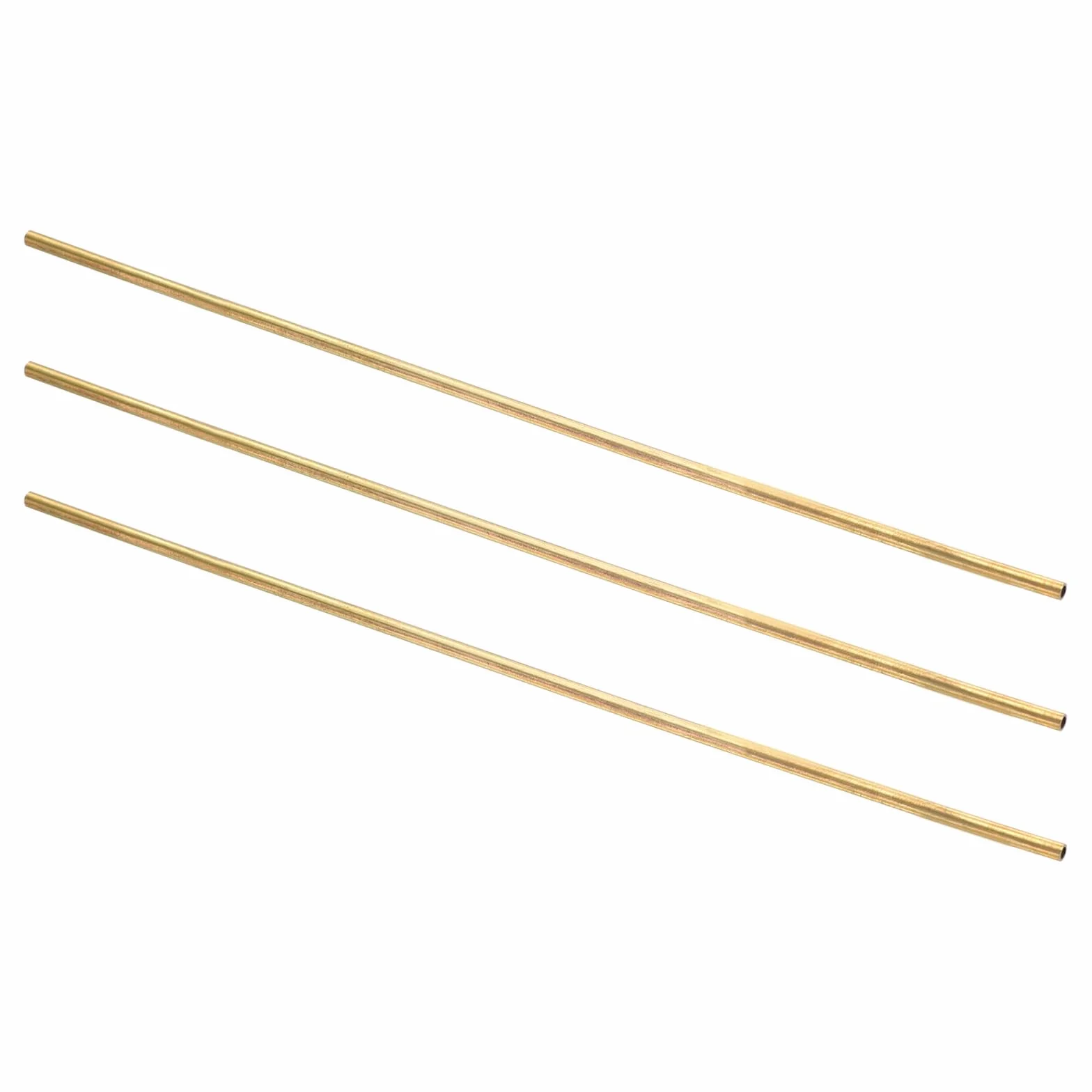 Tubo Tondo in Ottone H62 3mm x 0.5mm x 200mm QUARKZMAN 3 Pezzi per Progetti Fai-da-Te
