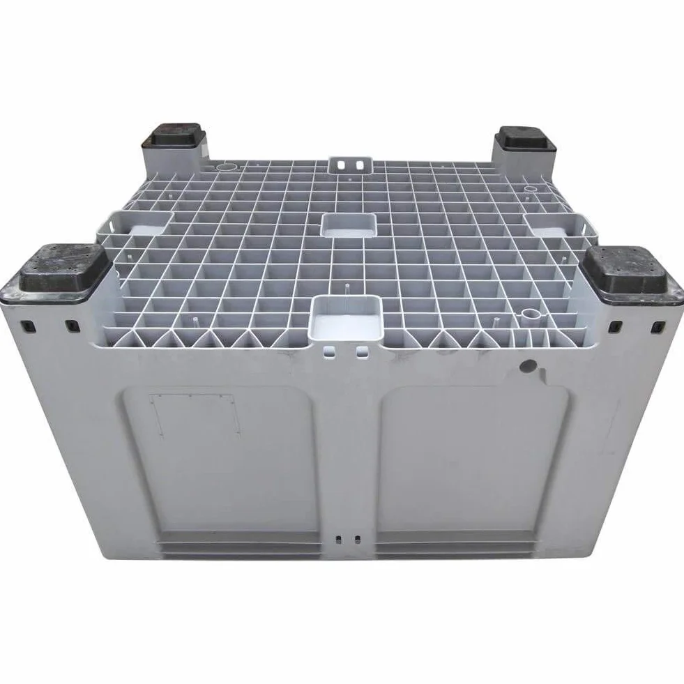 Cassa pallet in plastica (HDPE) 4 piedi, Mis. 1200 L x 1000 P x 760 H mm, portata 450 Kg, volume 610 Lt