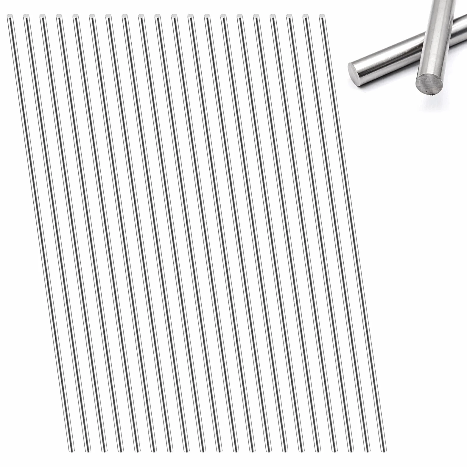 Tondino Acciaio Inox 3 mm x 30 cm Aste Barra Rotonda 20 Pezzi