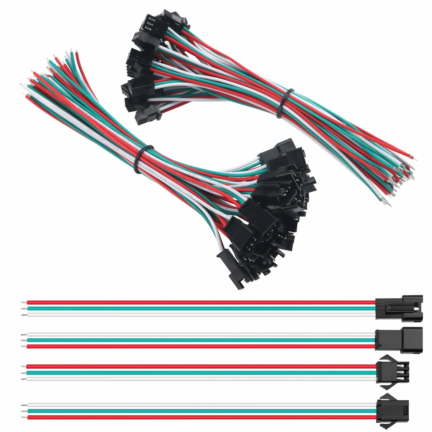 JST SM 3 Pin Connettore Spina Maschio e Femmina con Cavo 150mm 22AWG